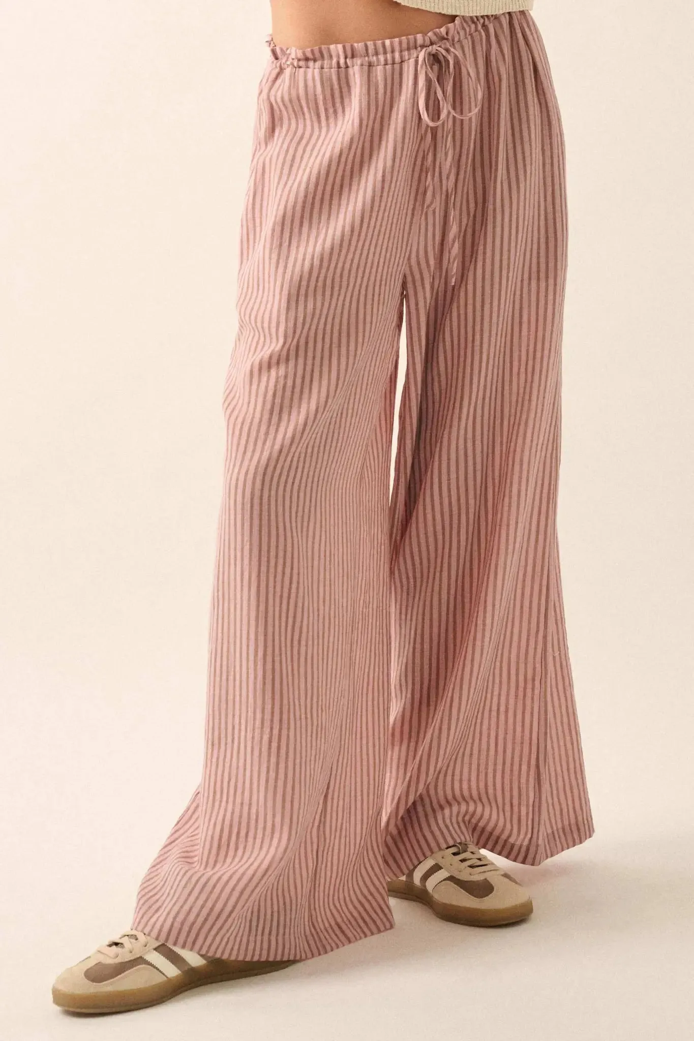 Stroll Goals Striped Wide-Leg Drawstring Pants sold by Promesa product image thumbnail 5