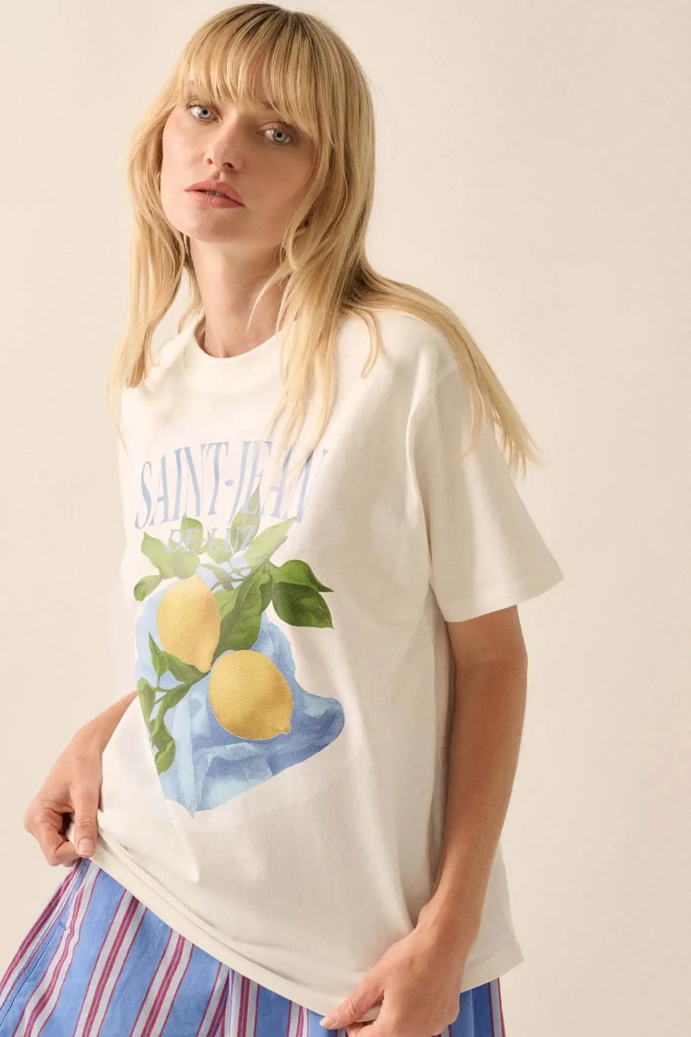 Saint-Jean-de-Luz Lemon Tree Graphic Tee sold by Promesa product image thumbnail 3