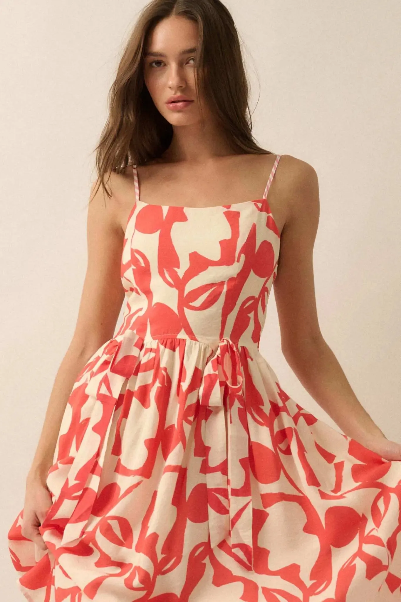 Bold Bouquet Abstract Floral Pocket Midi Dress sold by Promesa product image thumbnail 3