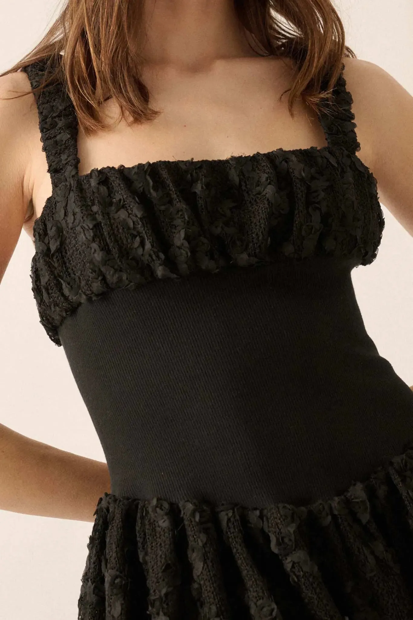 Bubbly Blooms 3D Floral Lace Bubble Mini Dress sold by Promesa product image thumbnail 2