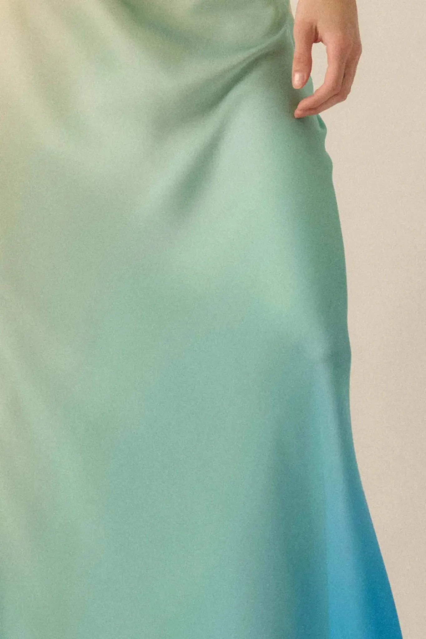 Made in the Shades Ombre Satin Maxi Skirt sold by Promesa product image thumbnail 5