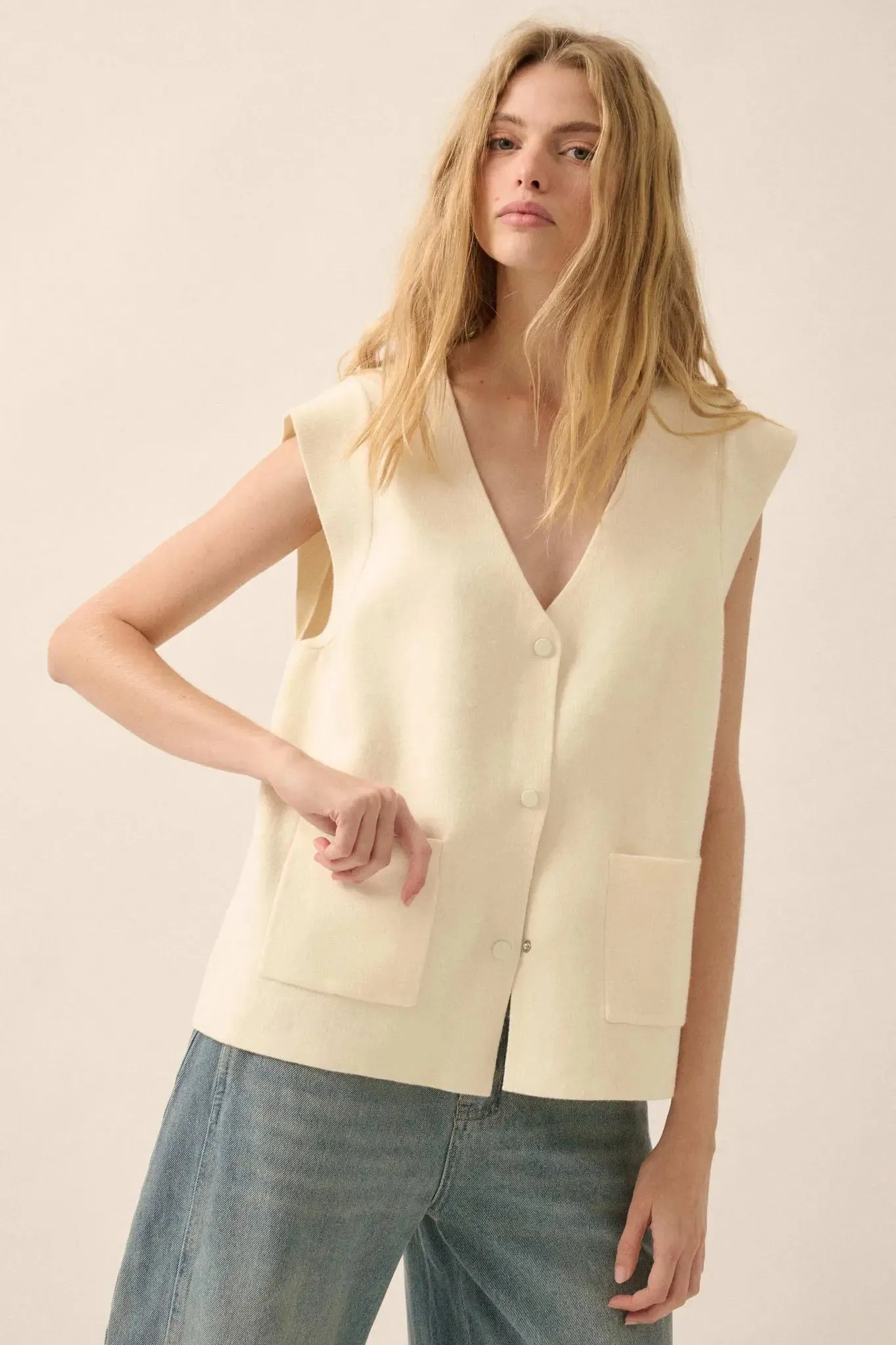 Real Talk Cap-Sleeve Pocket Cardigan sold by Promesa product image thumbnail 4