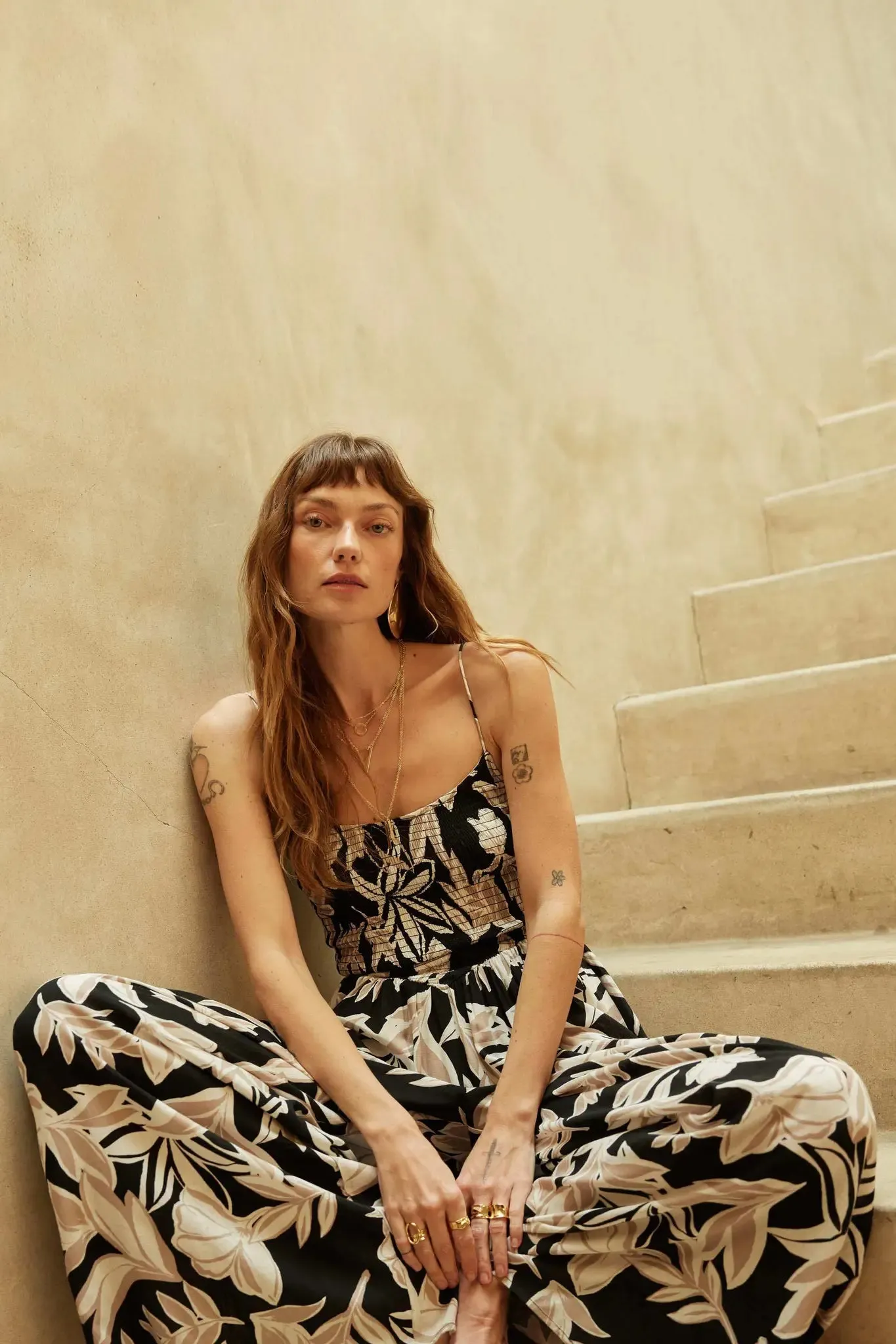 Private Island Tropical Smocked Wide-Leg Jumpsuit sold by Promesa product image thumbnail 3