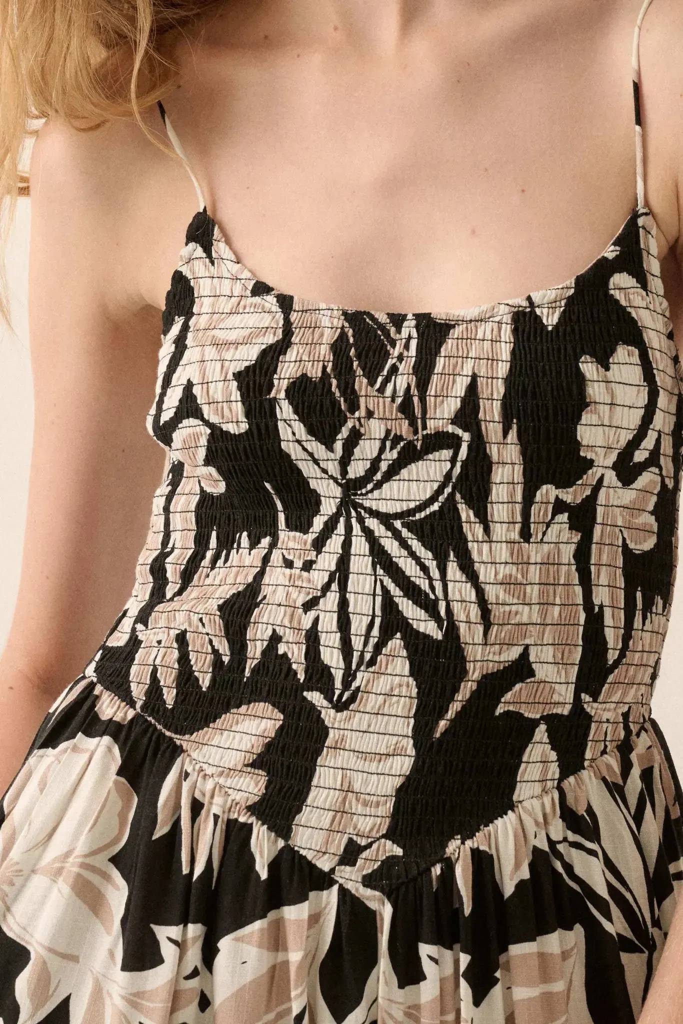 Private Island Tropical Smocked Wide-Leg Jumpsuit sold by Promesa product image thumbnail 5