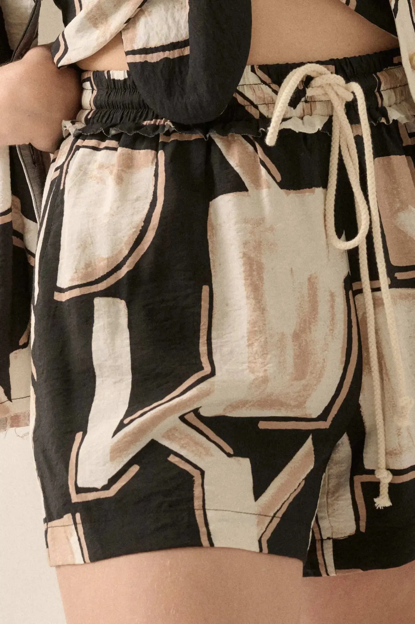 Faraway Places Abstract-Print Drawstring Shorts sold by Promesa product image thumbnail 5