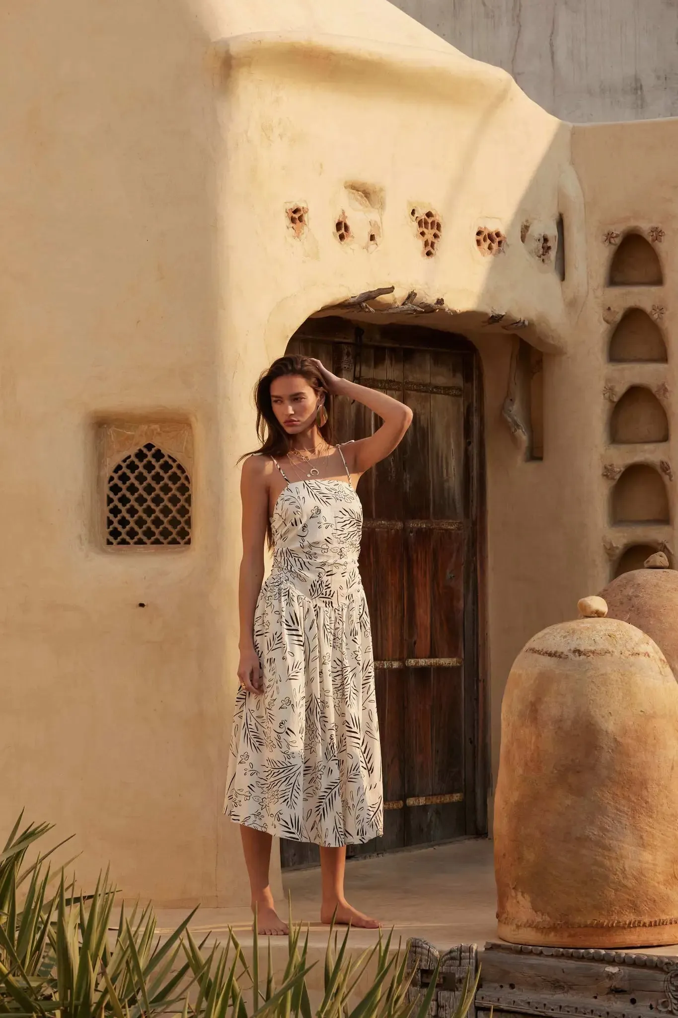 Blooming Artistry Floral Drop-Waist Midi Dress sold by Promesa product image thumbnail 2