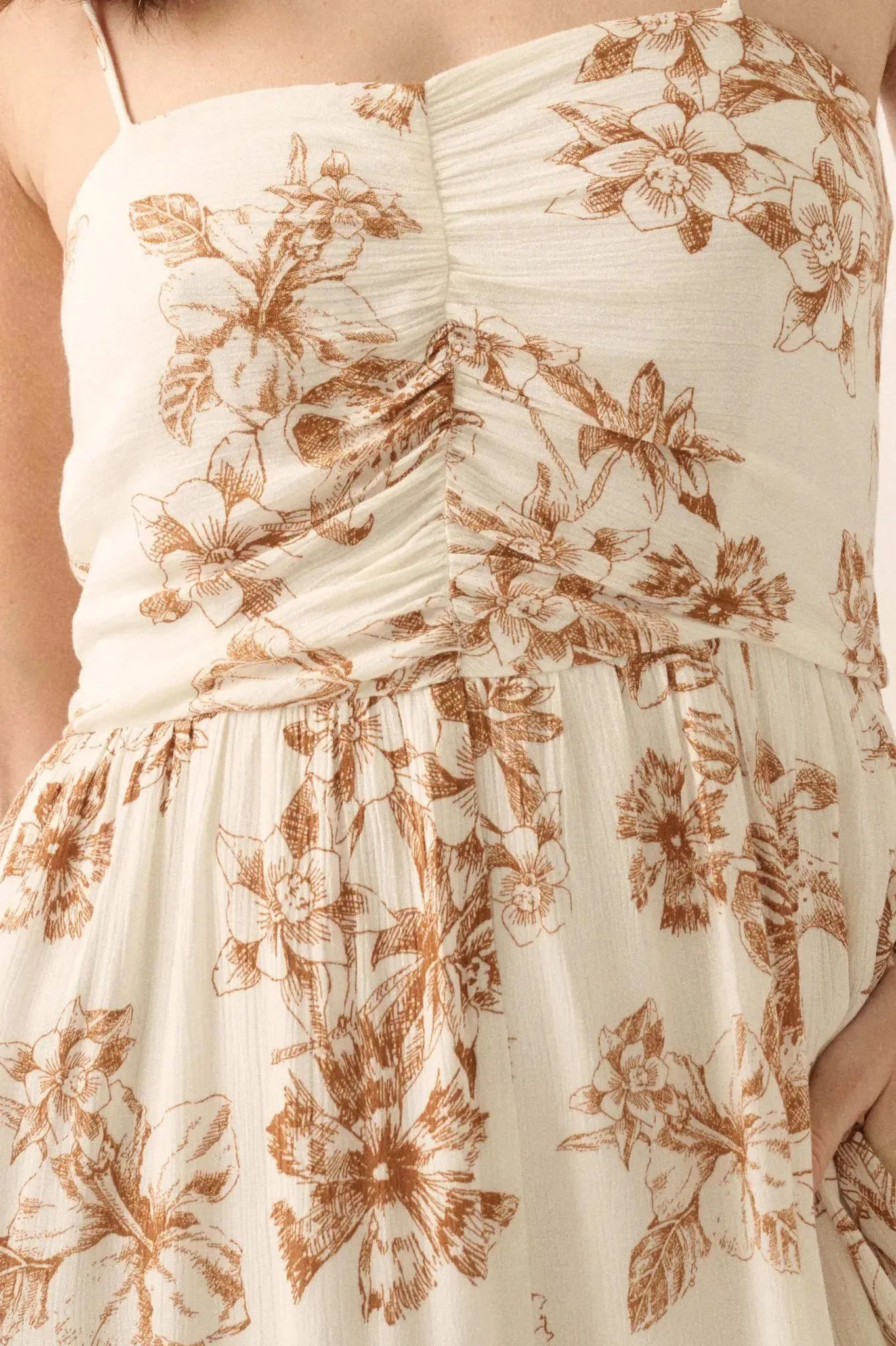 Truly Timeless Floral Wide-Leg Ruffle Jumpsuit sold by Promesa product image thumbnail 5