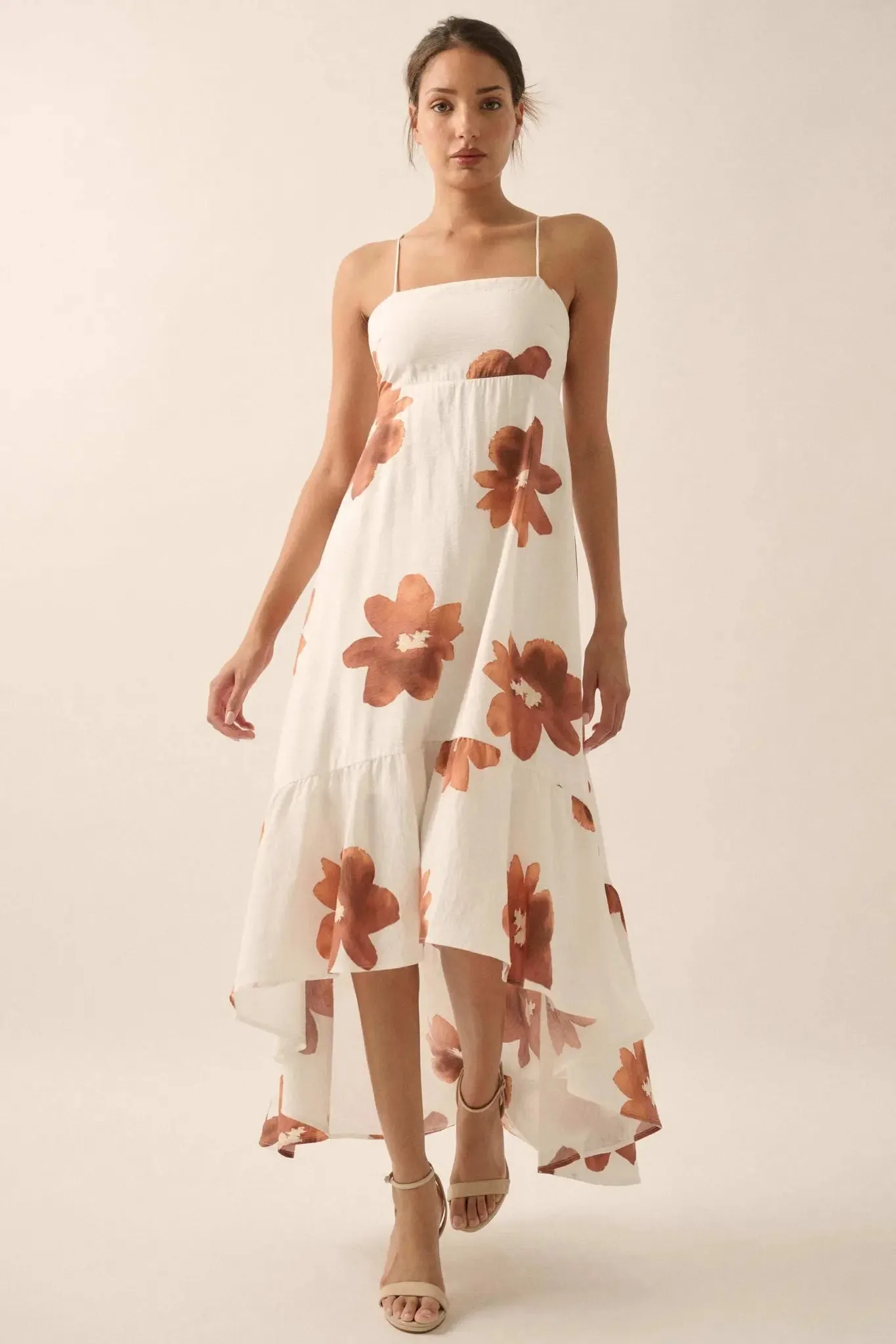 Beautiful Season Floral High-Low Ruffle Maxi Dress sold by Promesa product image thumbnail 4