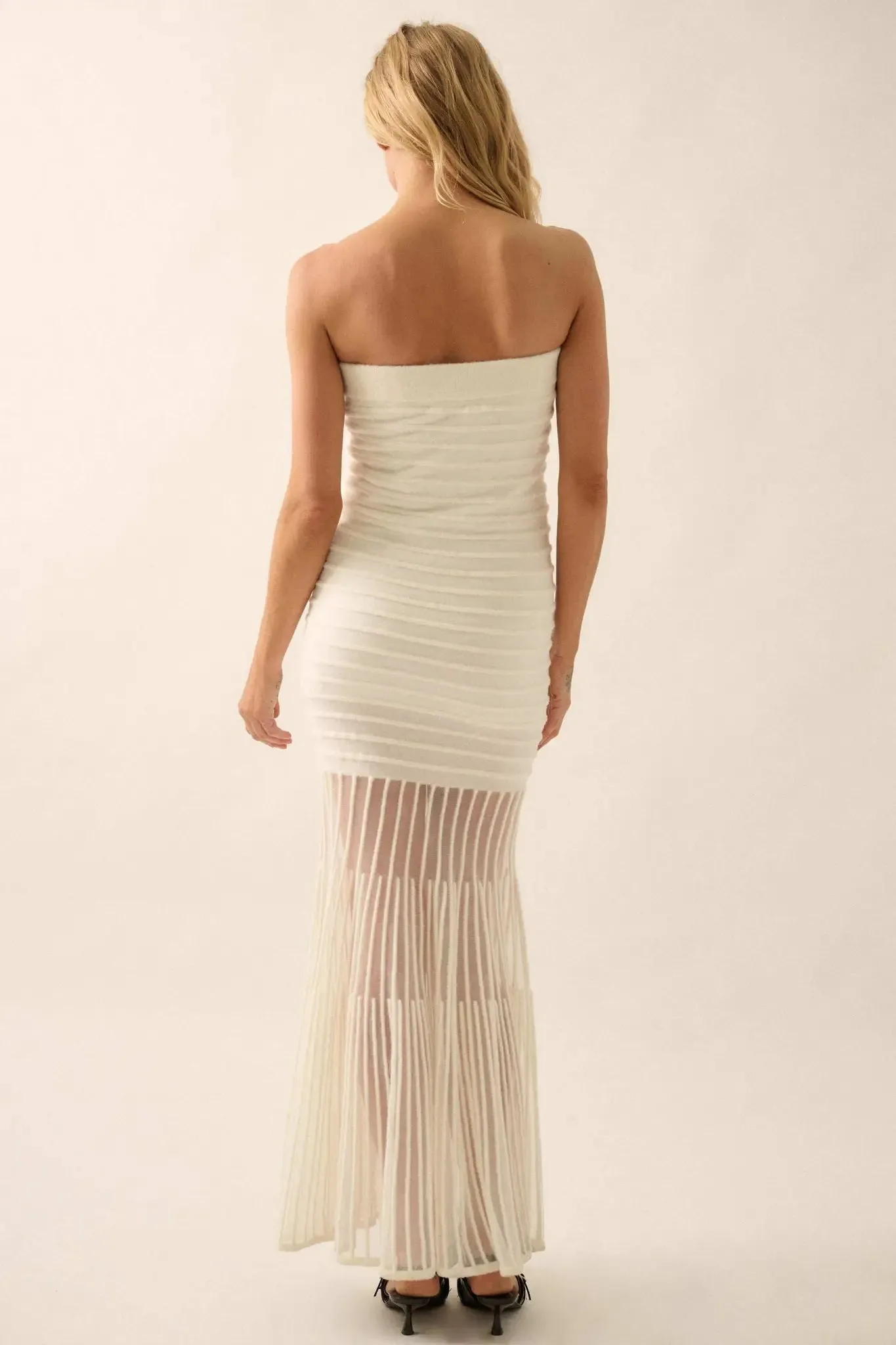 Line of Beauty Ribbed Knit Strapless Maxi Dress sold by Promesa product image thumbnail 2