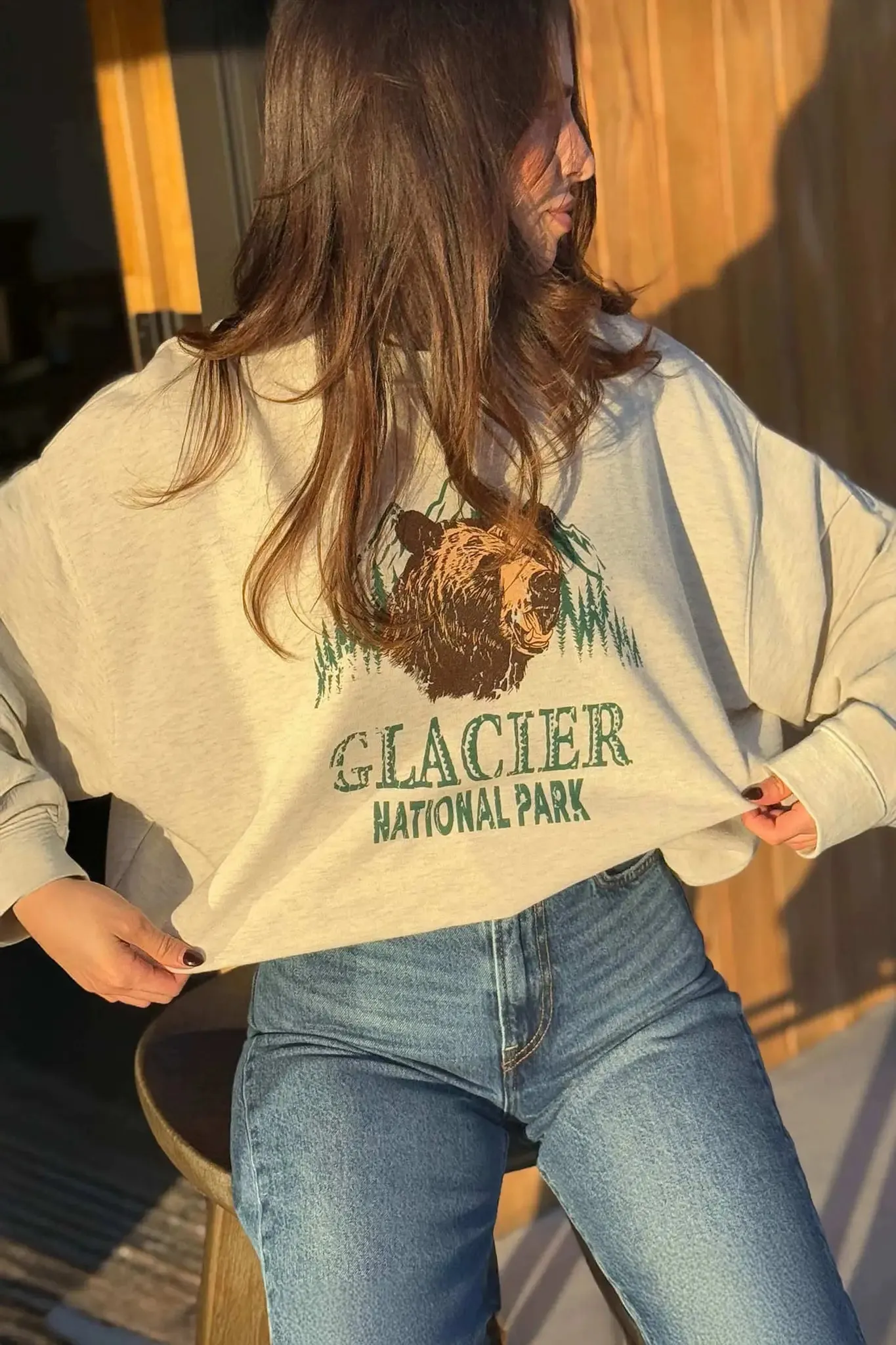 Glacier Park Vintage-Print Graphic Sweatshirt sold by Promesa product image thumbnail 4