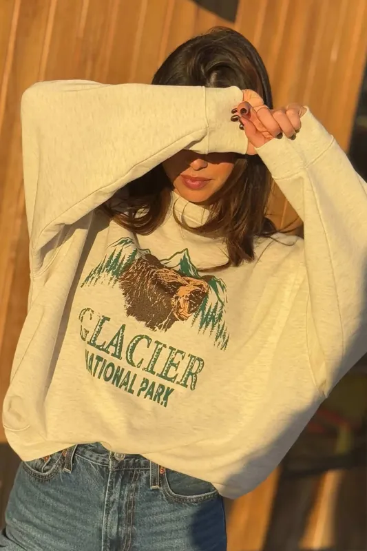 Glacier Park Vintage-Print Graphic Sweatshirt made by Promesa