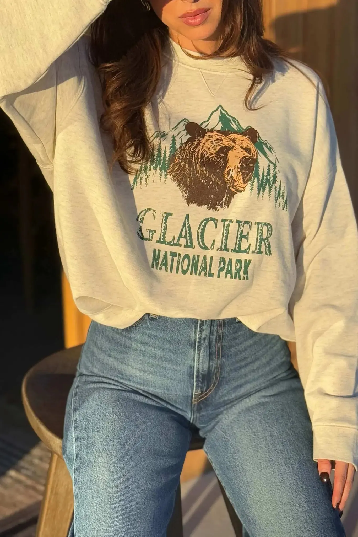 Glacier Park Vintage-Print Graphic Sweatshirt sold by Promesa product image thumbnail 3