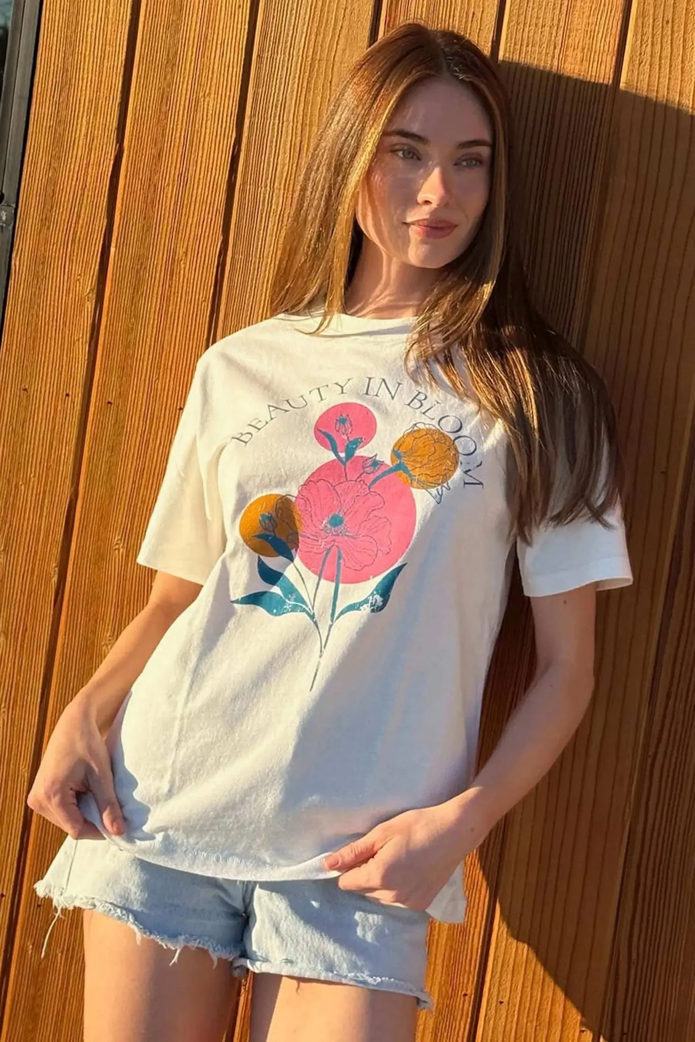 Beauty in Bloom Floral Vintage-Print Graphic Tee sold by Promesa product image thumbnail 3
