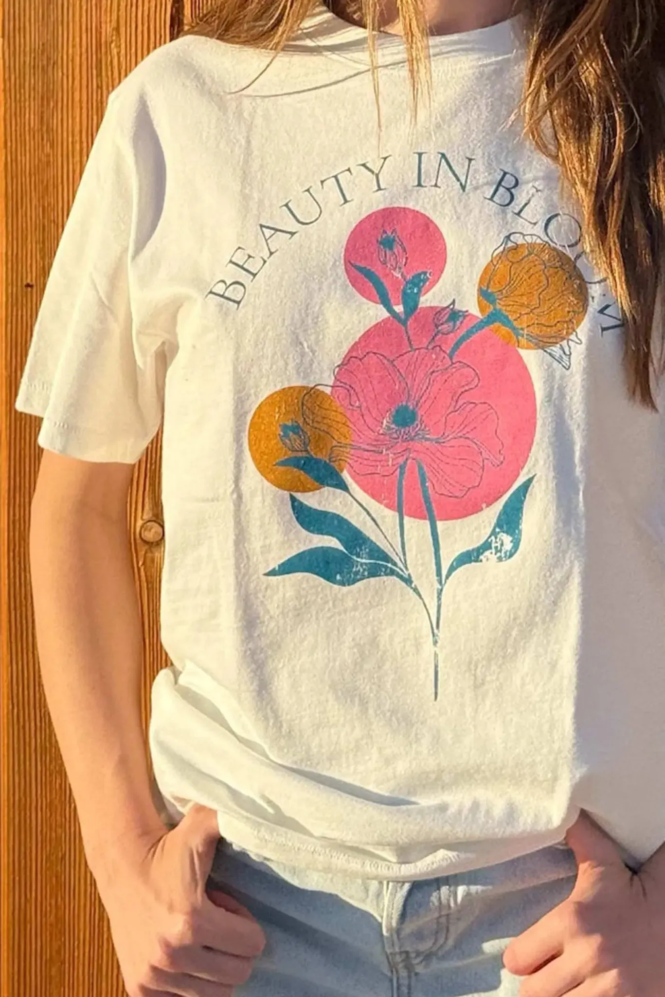 Beauty in Bloom Floral Vintage-Print Graphic Tee sold by Promesa product image thumbnail 2