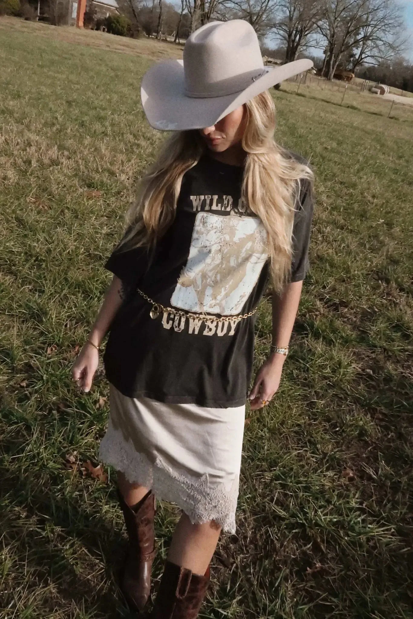 Wild Card Cowboy Distressed Graphic Tee sold by Promesa product image thumbnail 3
