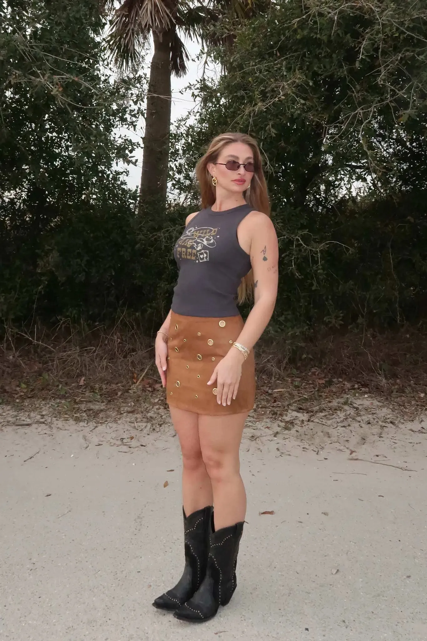 Wild and Free Thermal Graphic Tank Top sold by Promesa product image thumbnail 3