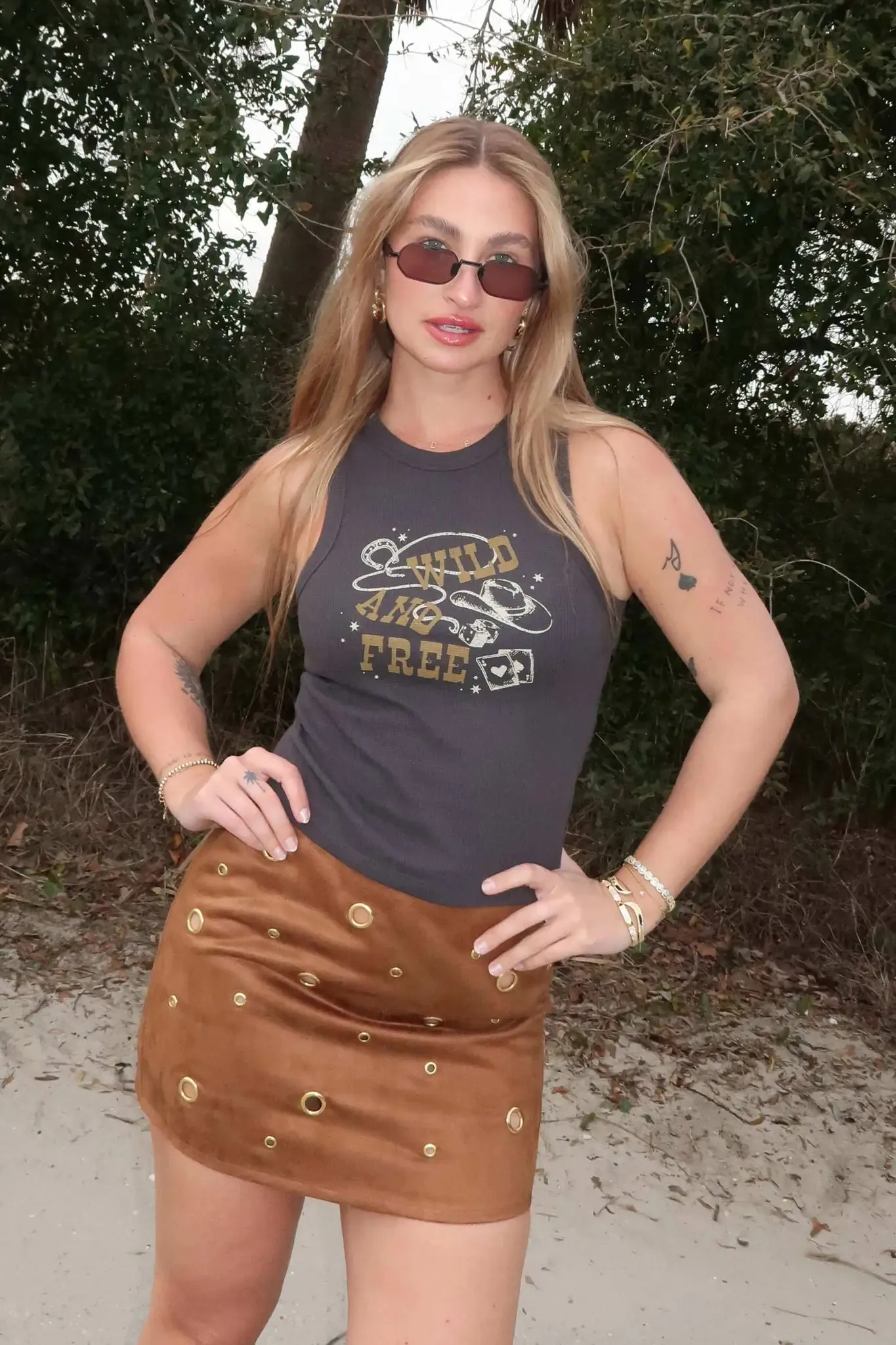 Wild and Free Thermal Graphic Tank Top sold by Promesa product image thumbnail 4