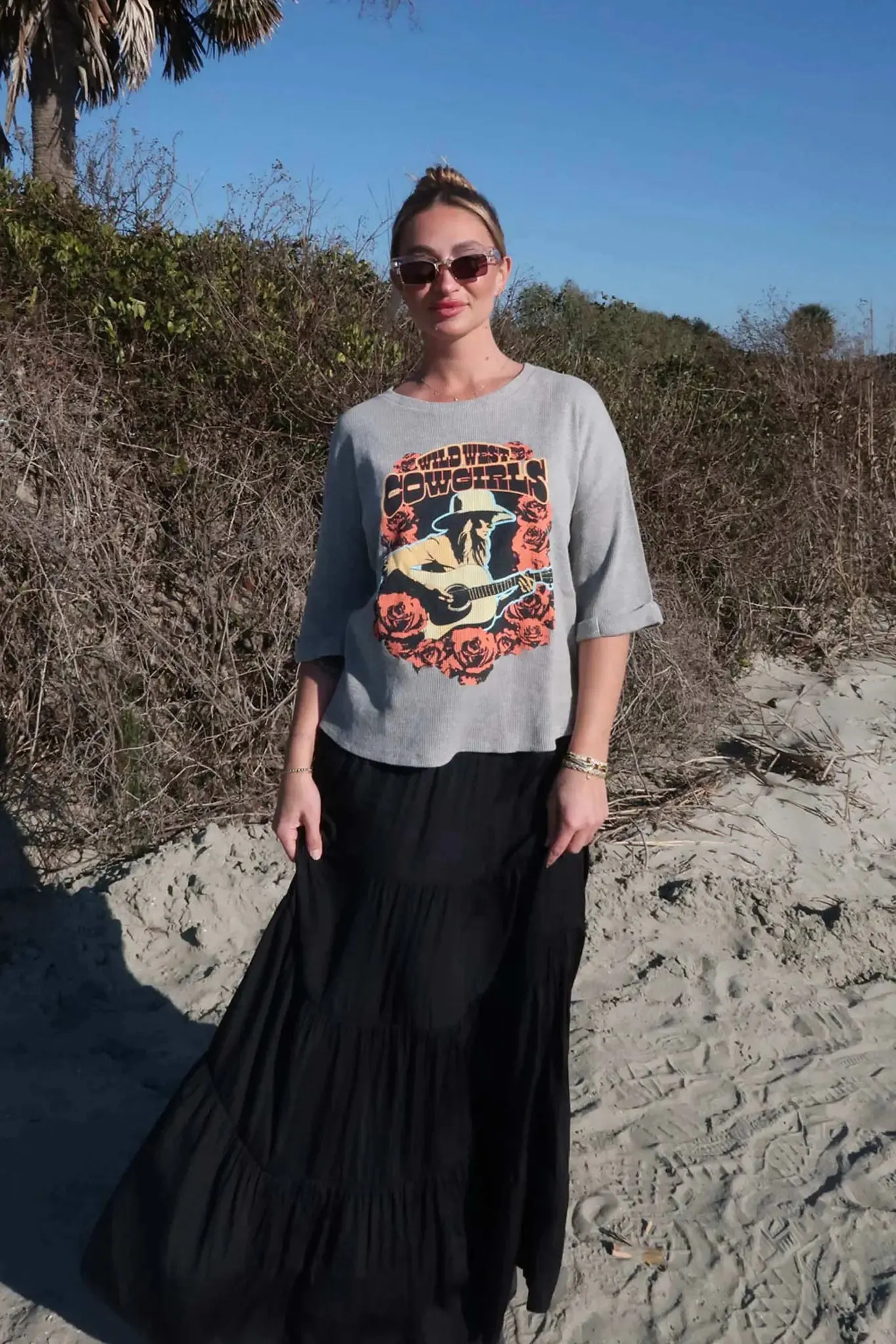 Wild West Cowgirls Thermal Graphic Tee sold by Promesa product image thumbnail 4