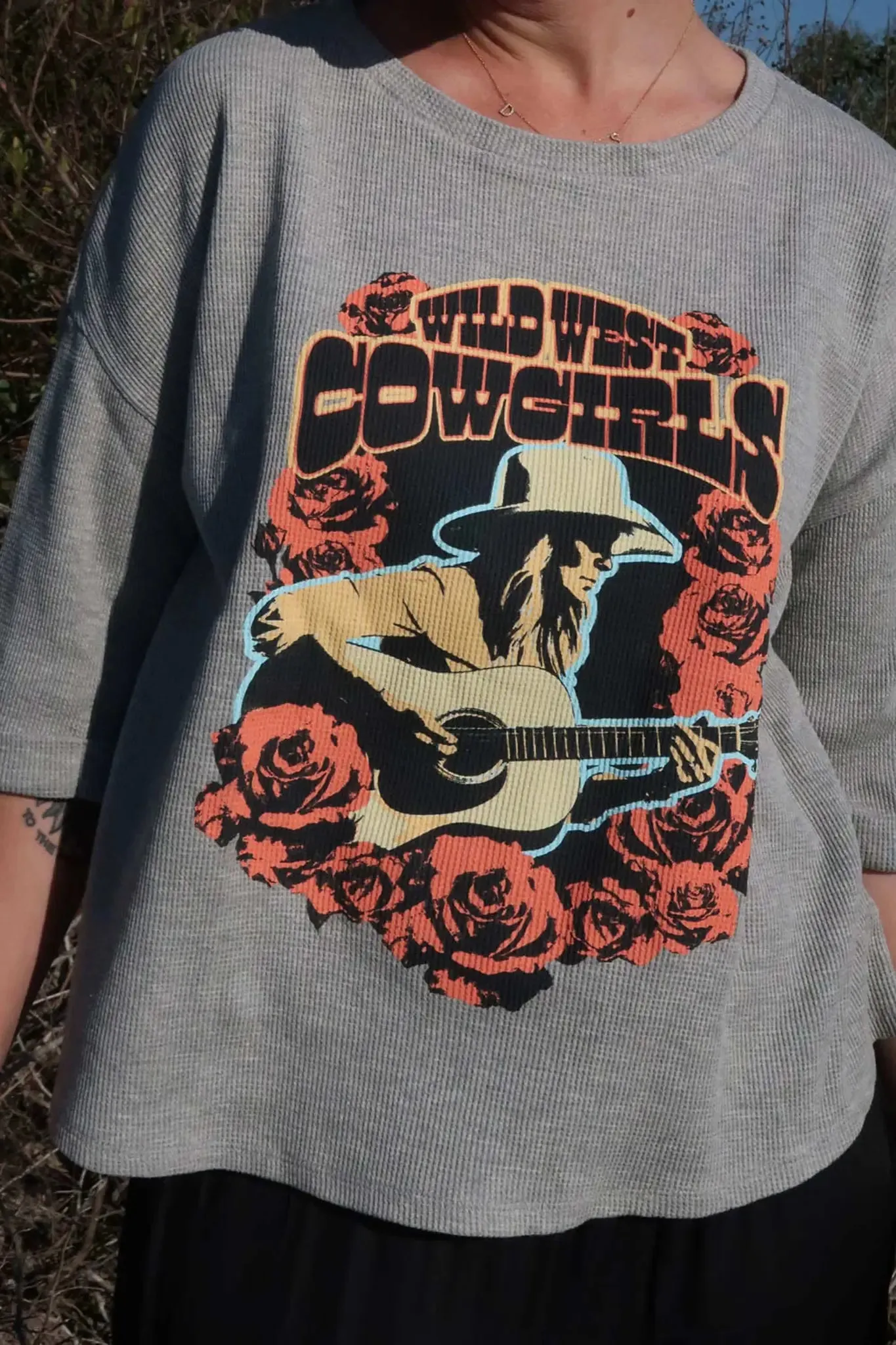 Wild West Cowgirls Thermal Graphic Tee sold by Promesa product image thumbnail 2