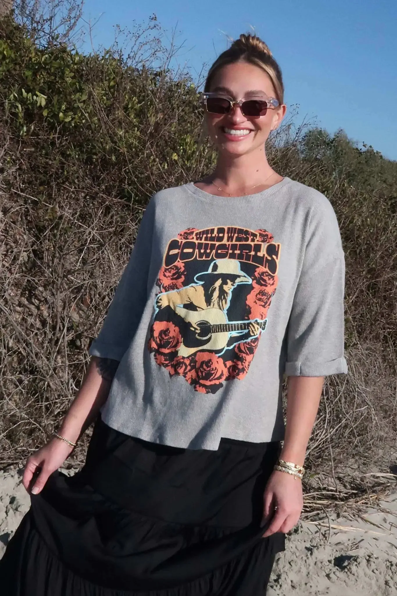 Wild West Cowgirls Thermal Graphic Tee sold by Promesa