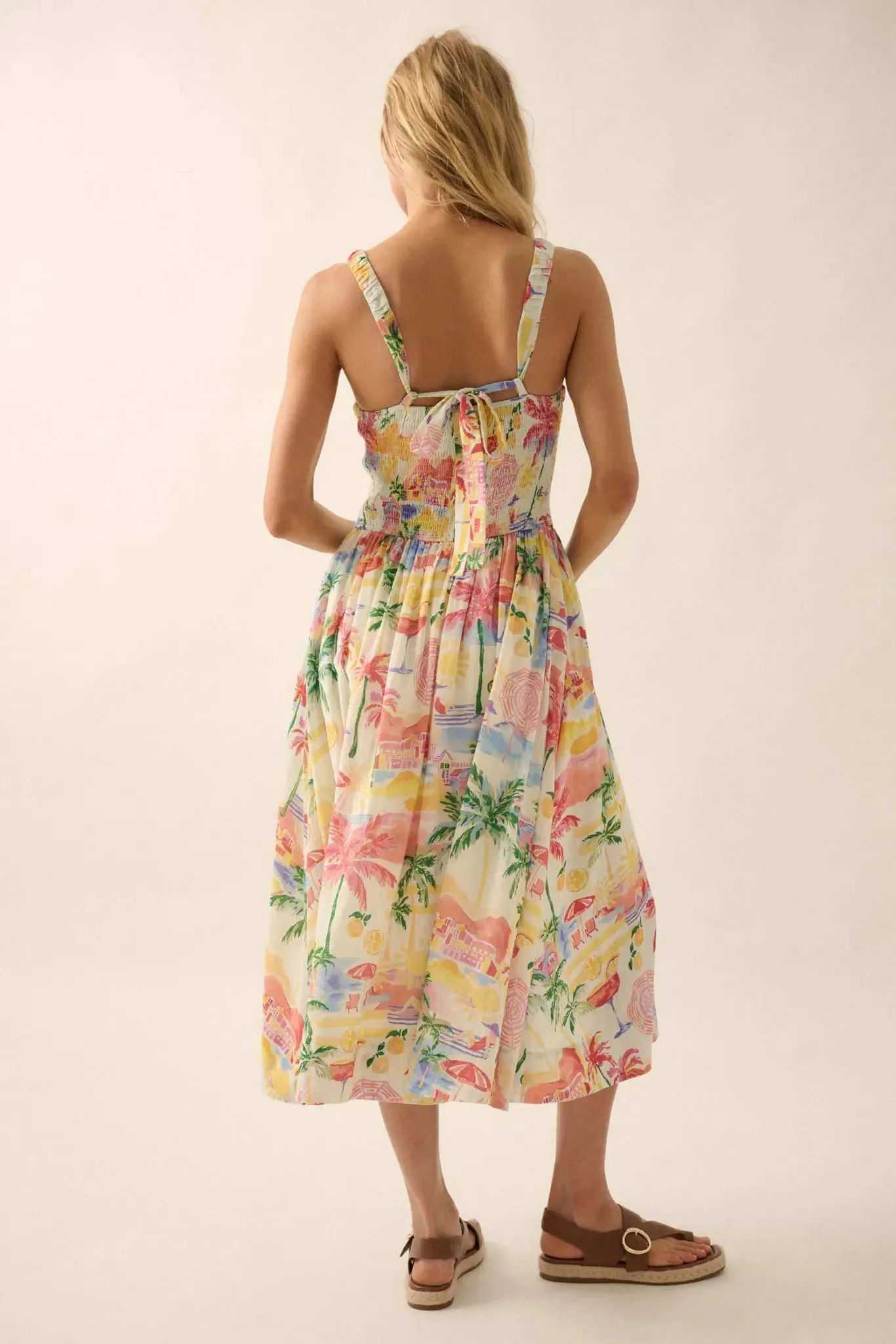 Piece of Paradise Tropical-Print Midi Dress sold by Promesa product image thumbnail 2