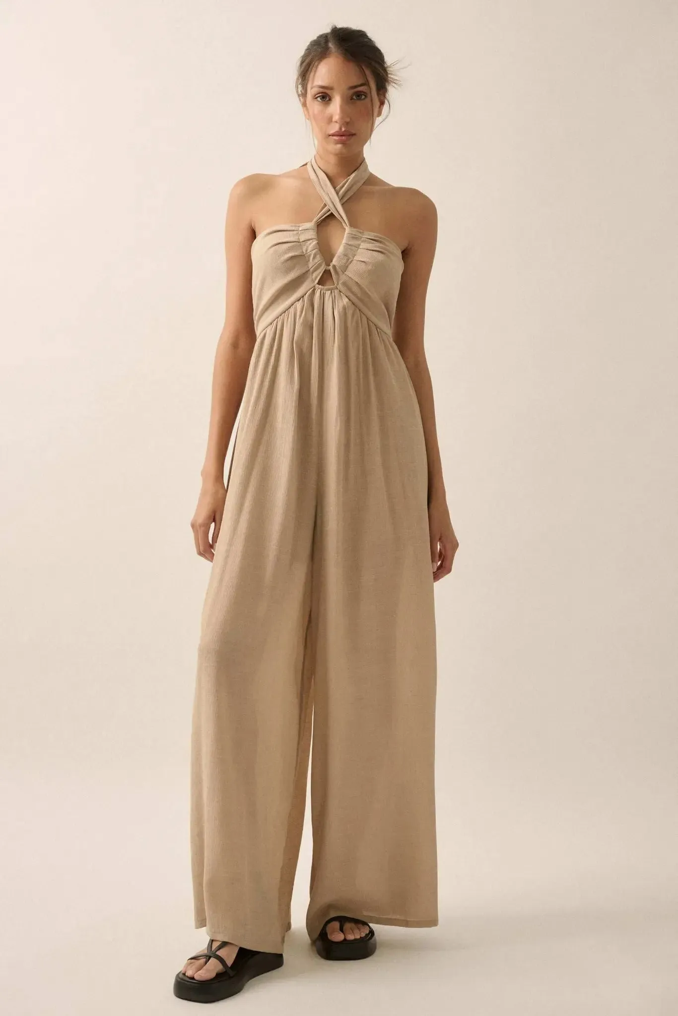 Quiet Confidence High-Waist Halter Jumpsuit sold by Promesa product image thumbnail 3