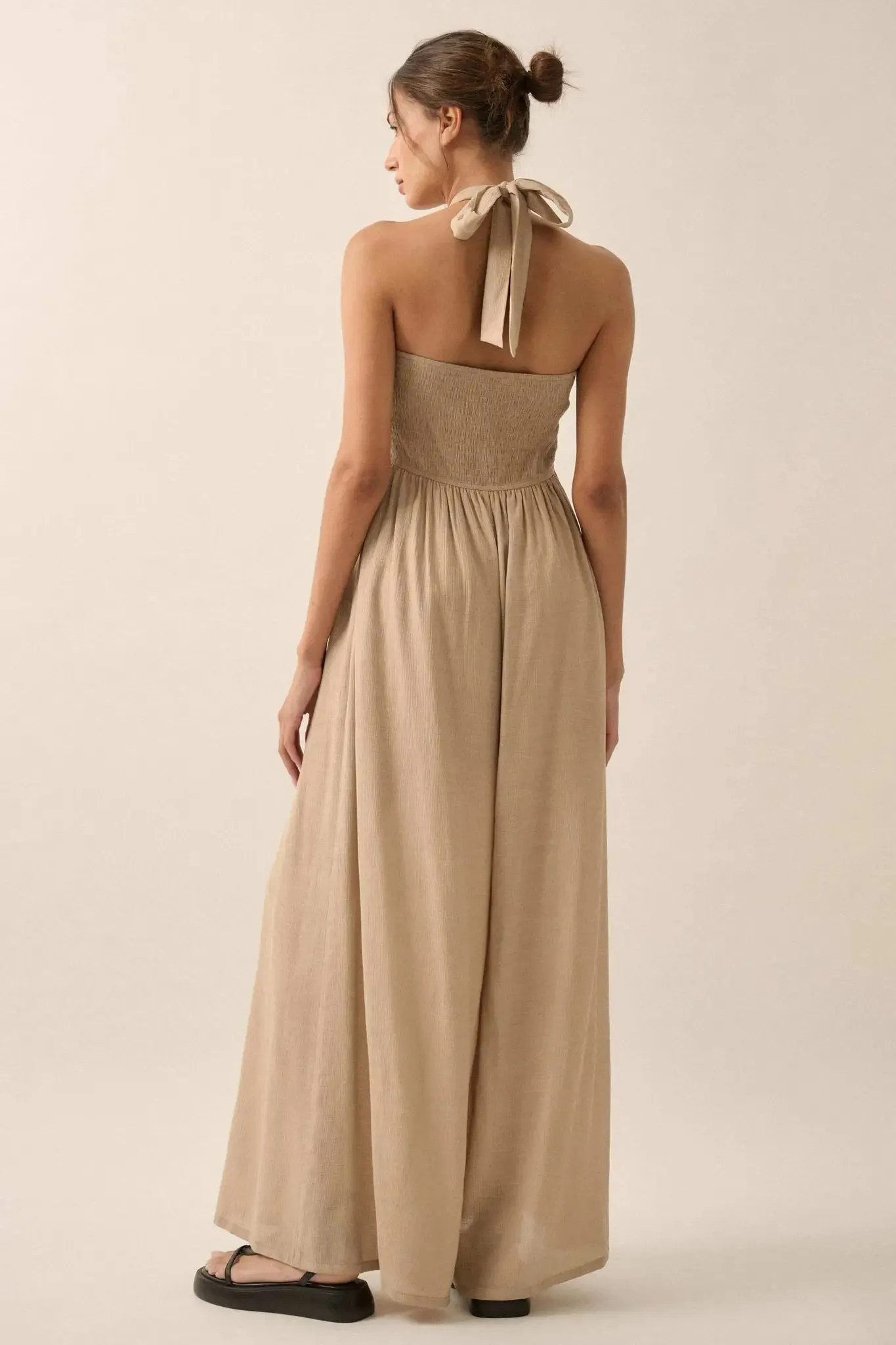 Quiet Confidence High-Waist Halter Jumpsuit sold by Promesa product image thumbnail 2