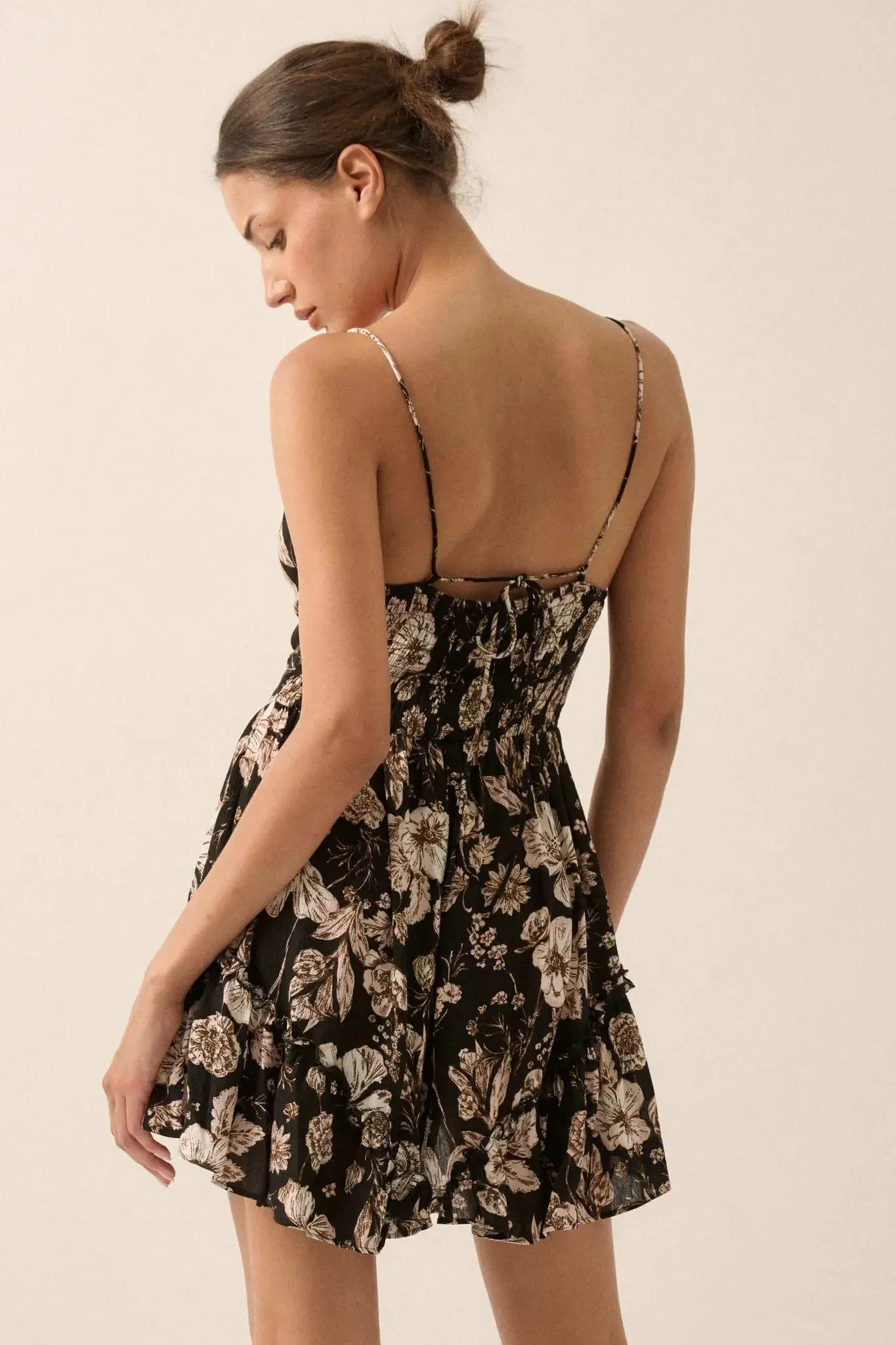 Stunning Stems Floral Tie-Front Romper sold by Promesa product image thumbnail 2