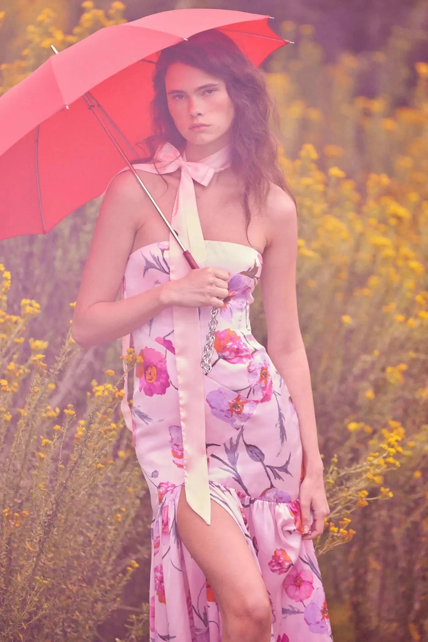 Eternal Spring Floral Satin Strapless Maxi Dress sold by Promesa product image thumbnail 2