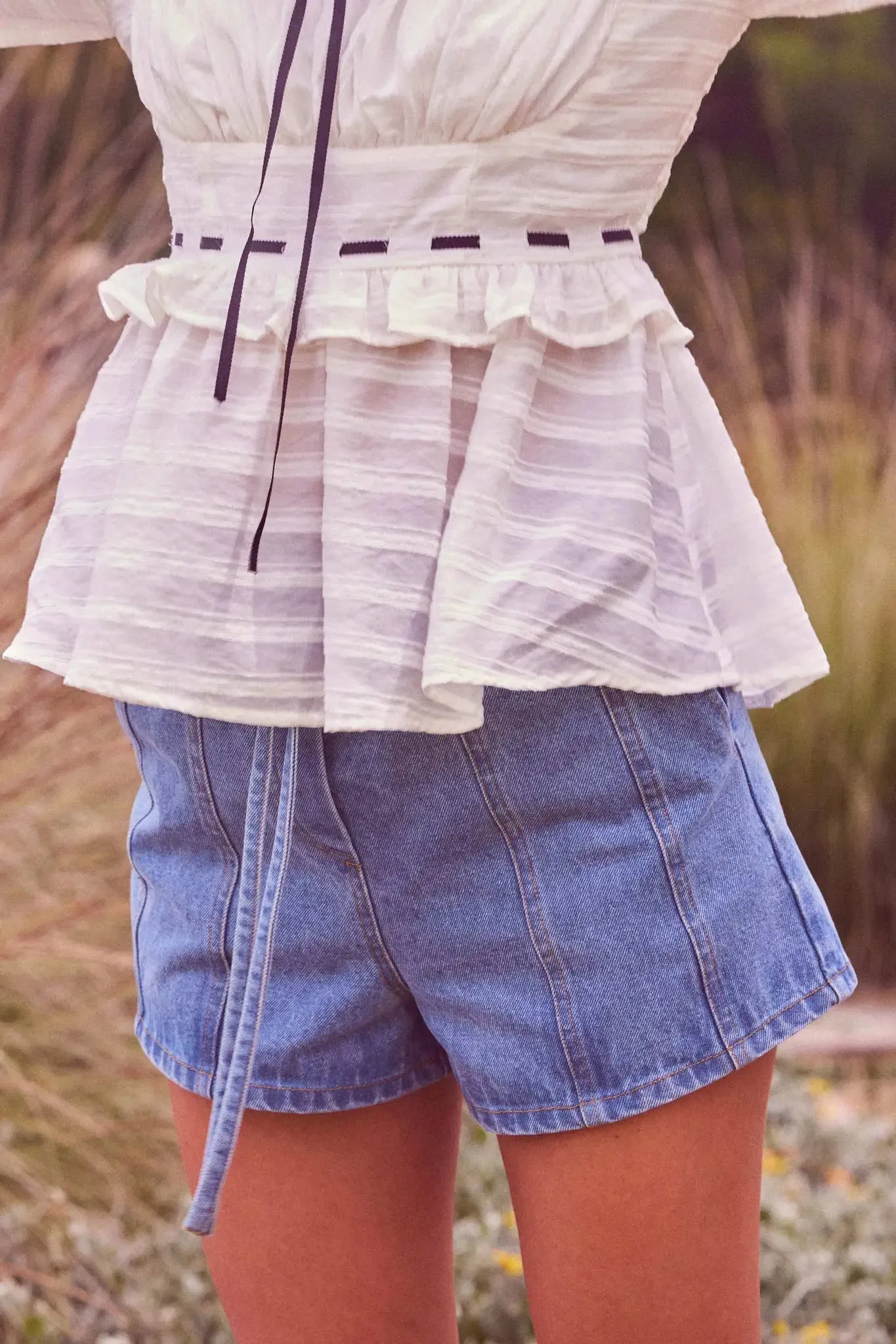 Brand New Day Denim Drawstring Shorts sold by Promesa product image thumbnail 2