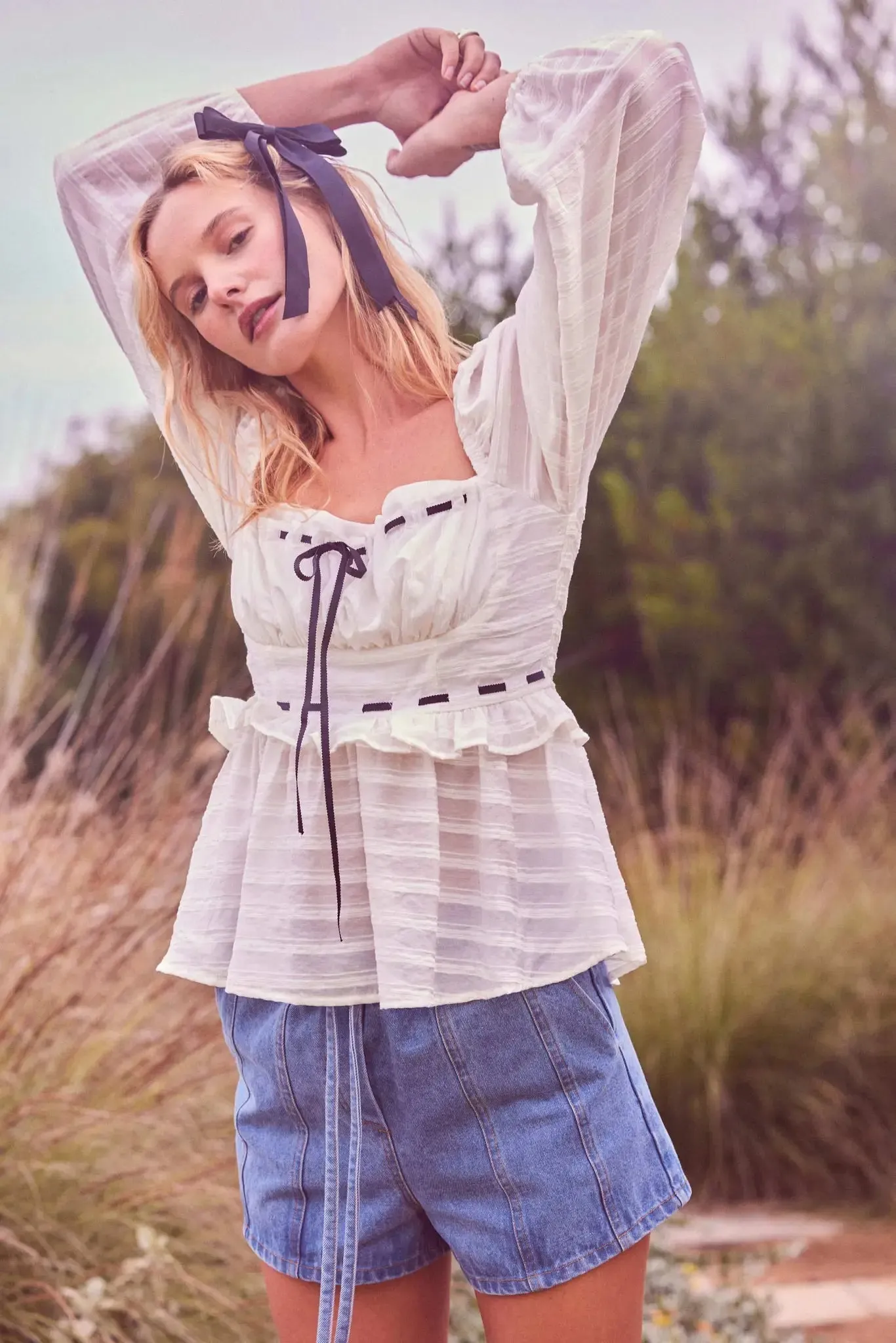 Brand New Day Denim Drawstring Shorts sold by Promesa product image thumbnail 3