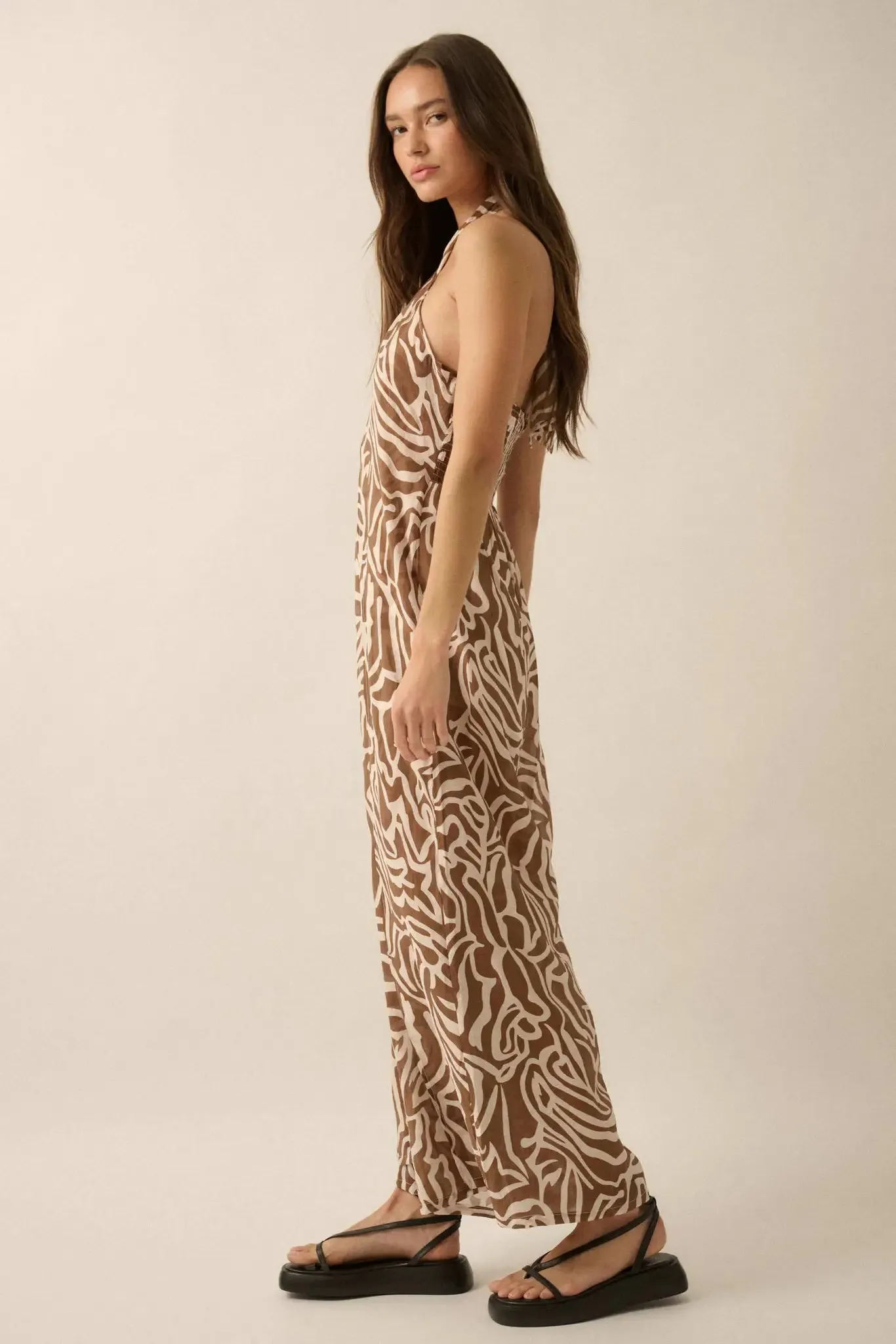 Roaming Soul Abstract Convertible Halter Jumpsuit sold by Promesa product image thumbnail 5