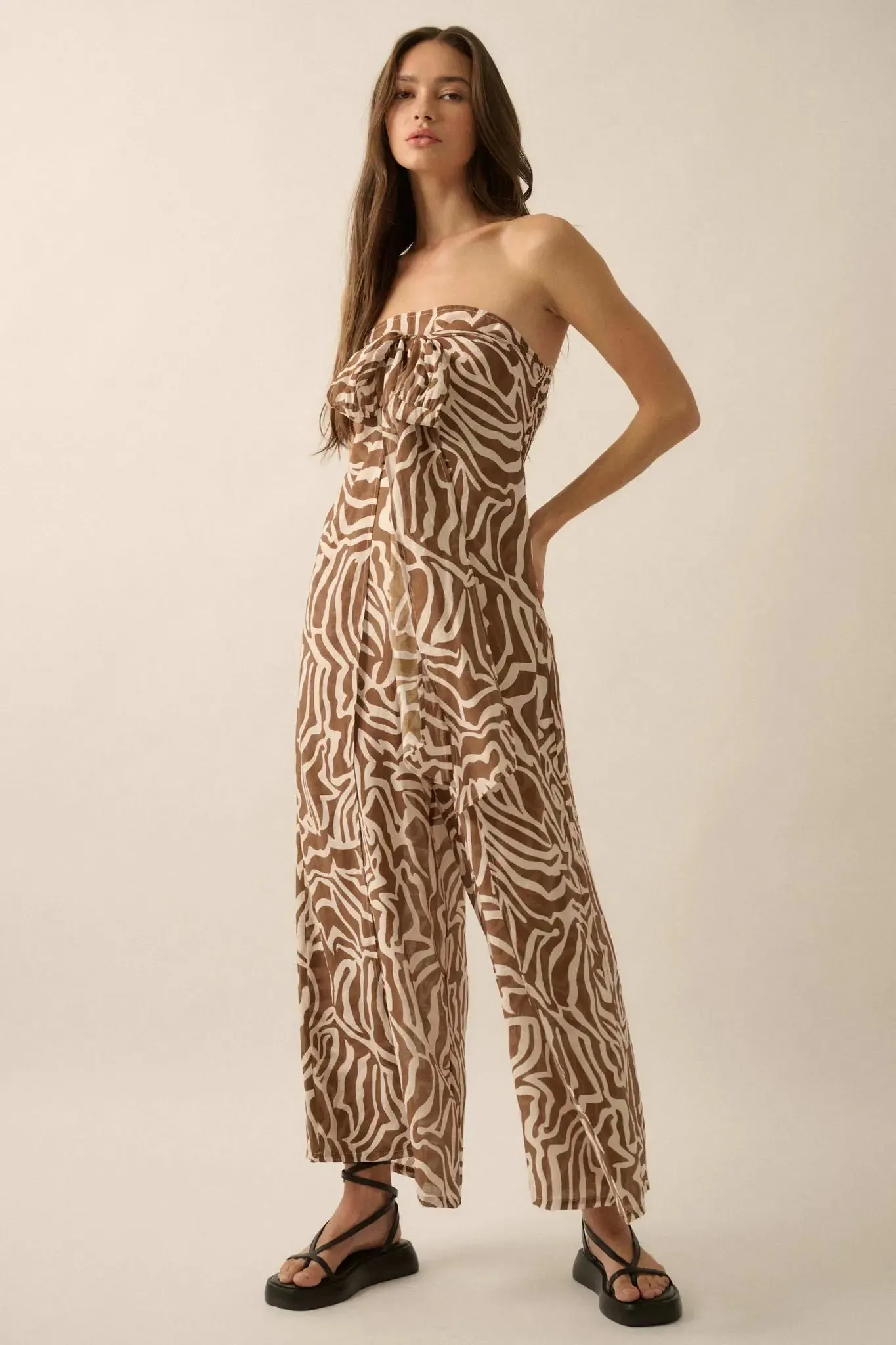 Roaming Soul Abstract Convertible Halter Jumpsuit sold by Promesa product image thumbnail 3