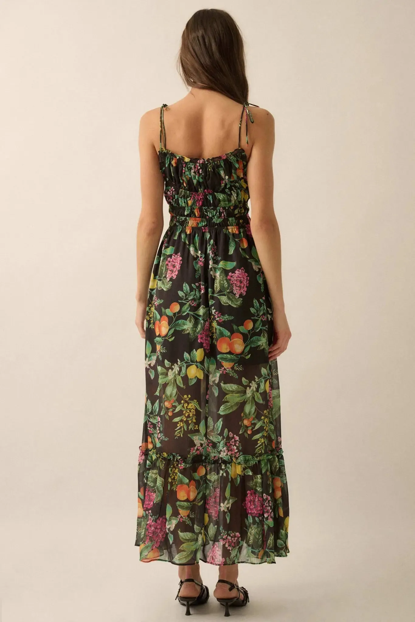 Luscious Life Fruit-Print Gathered Maxi Dress sold by Promesa product image thumbnail 2