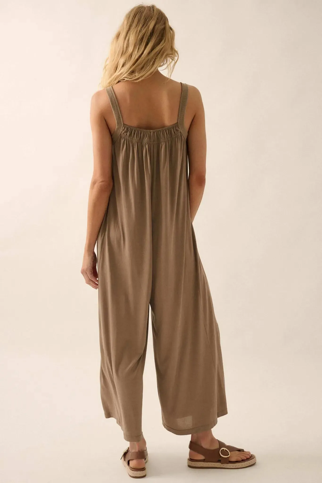 Better Than Ever Gathered Wide-Leg Modal Jumpsuit sold by Promesa product image thumbnail 2