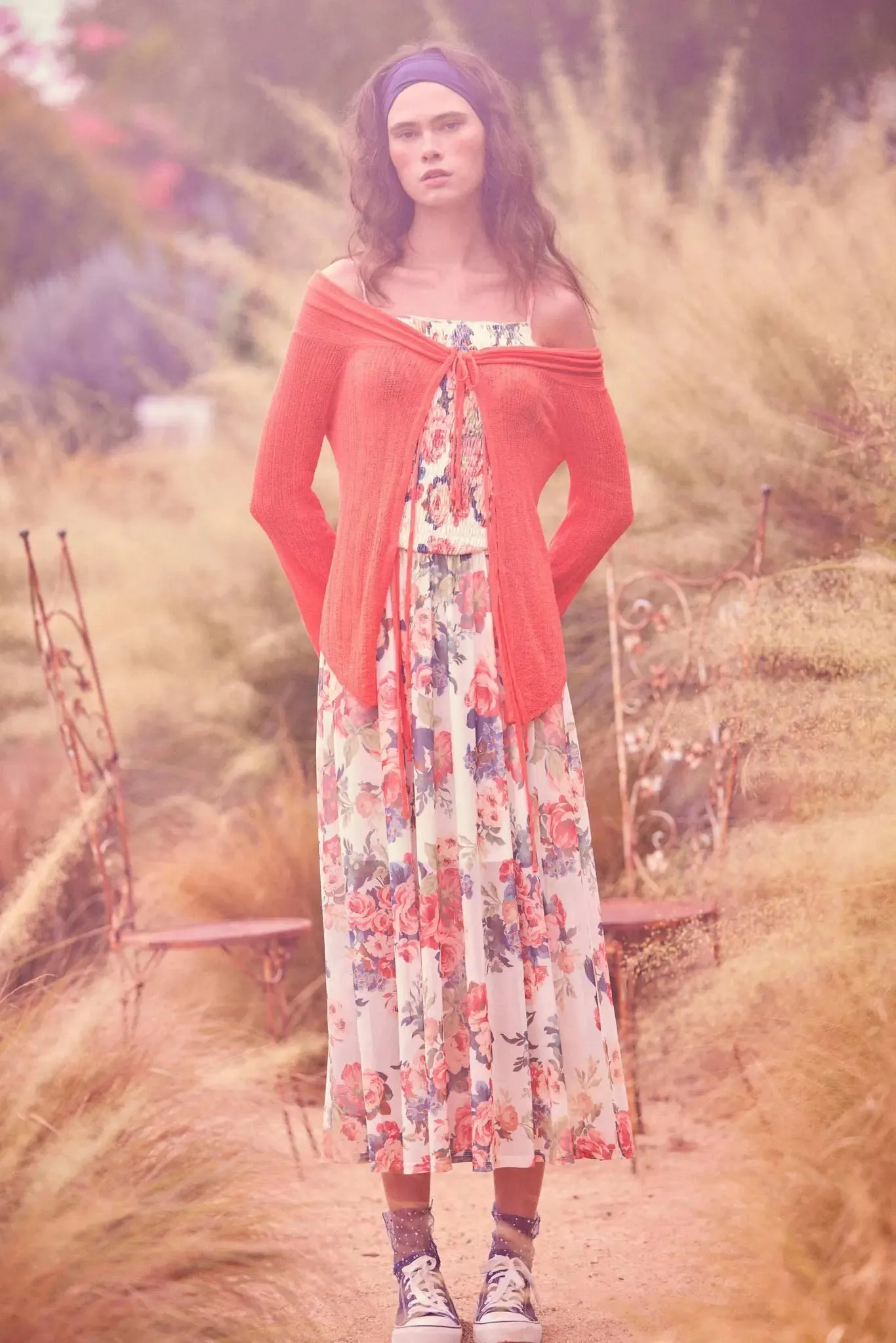 Blooming Valley Floral Mesh Smocked Maxi Dress sold by Promesa product image thumbnail 3