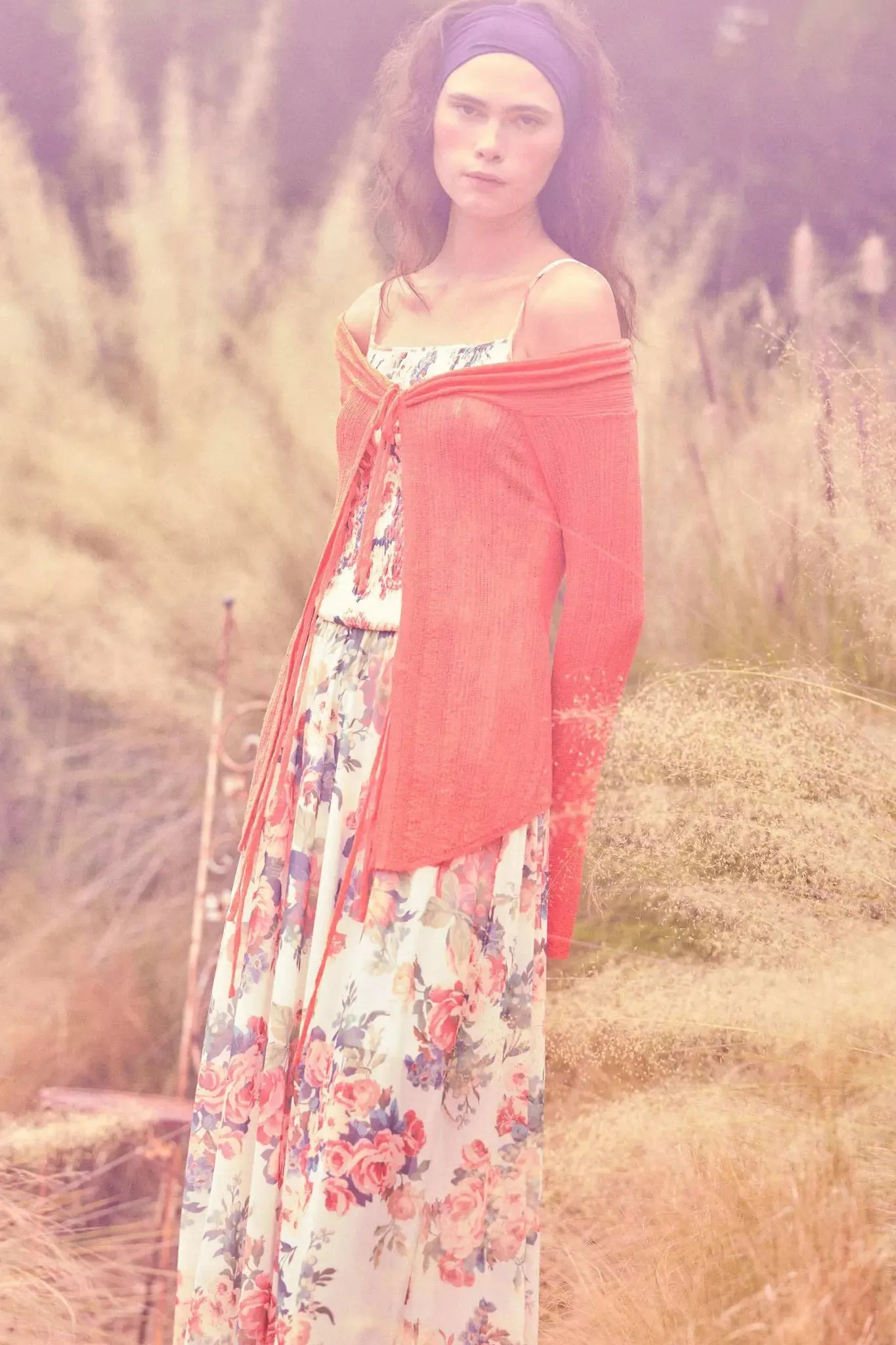 Blooming Valley Floral Mesh Smocked Maxi Dress sold by Promesa product image thumbnail 2