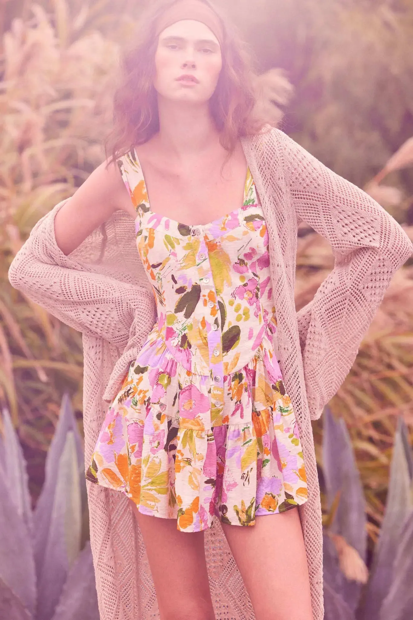 Dawn Blossoms Floral Ruffled Romper Dress sold by Promesa product image thumbnail 3