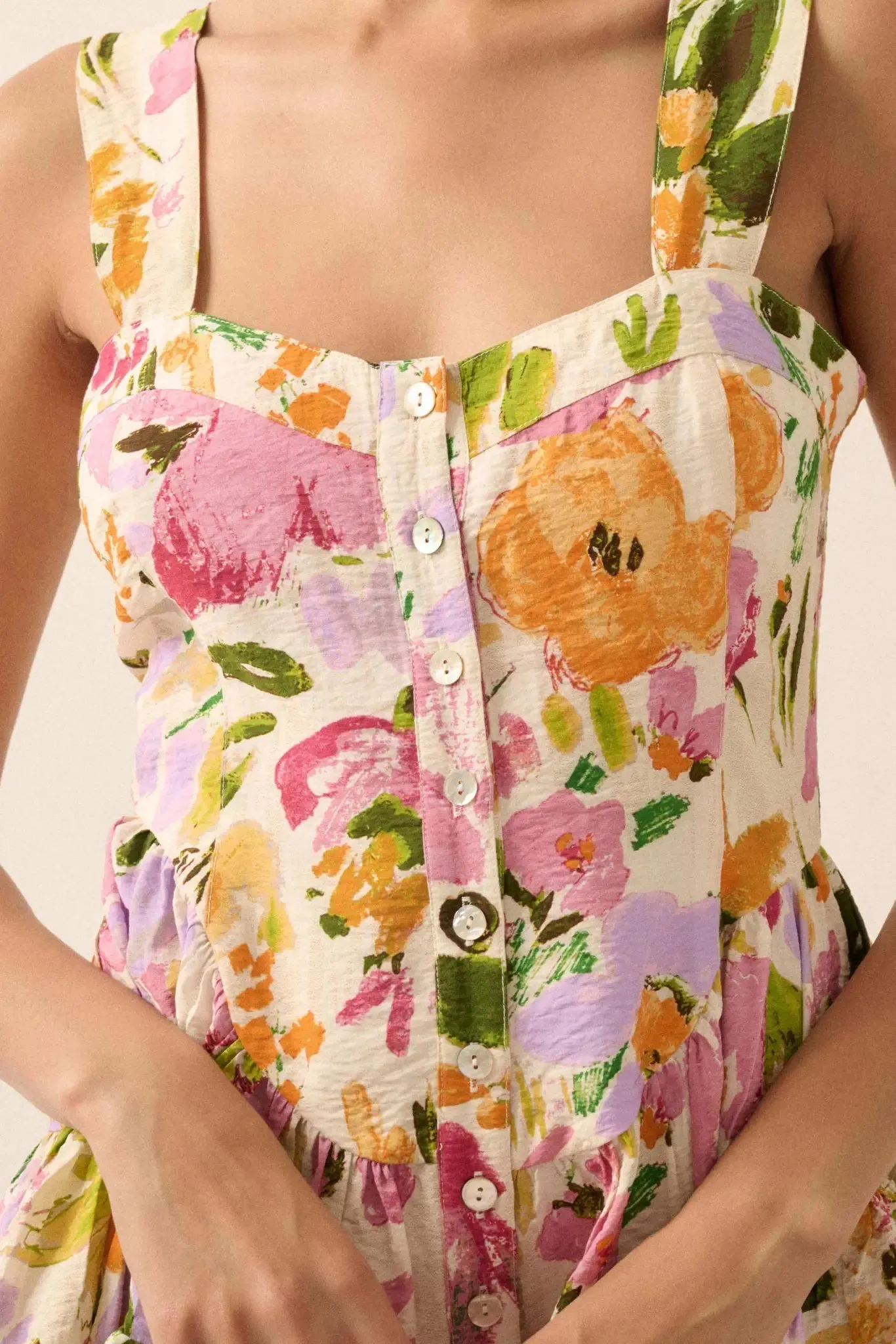 Dawn Blossoms Floral Ruffled Romper Dress sold by Promesa product image thumbnail 5