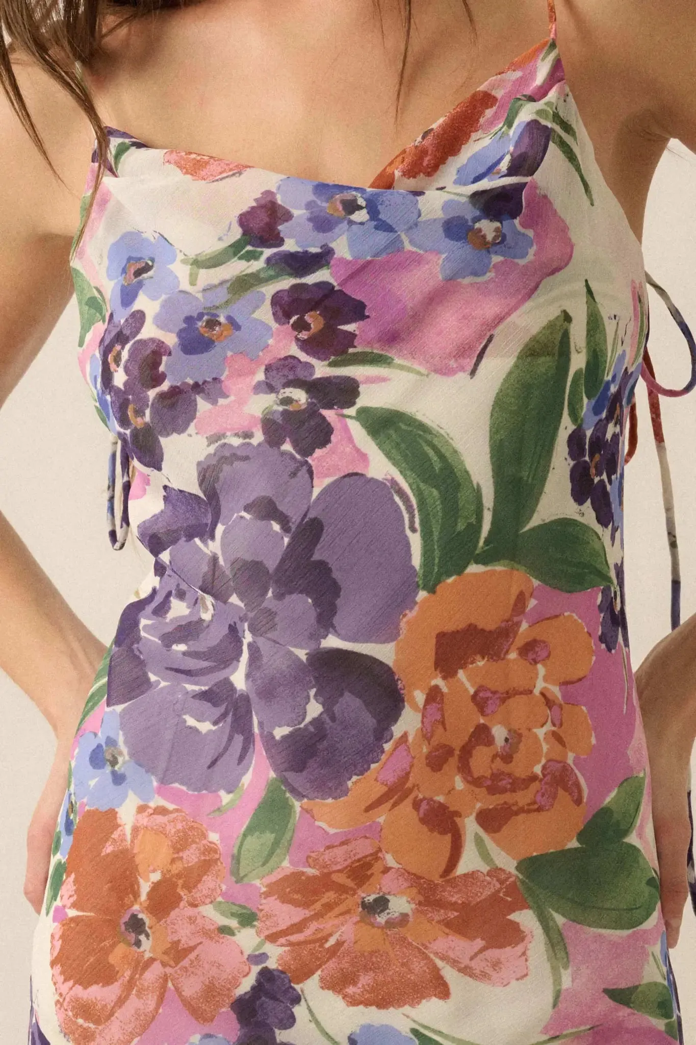 Living Lush Floral Chiffon Cowl-Neck Maxi Dress sold by Promesa product image thumbnail 5