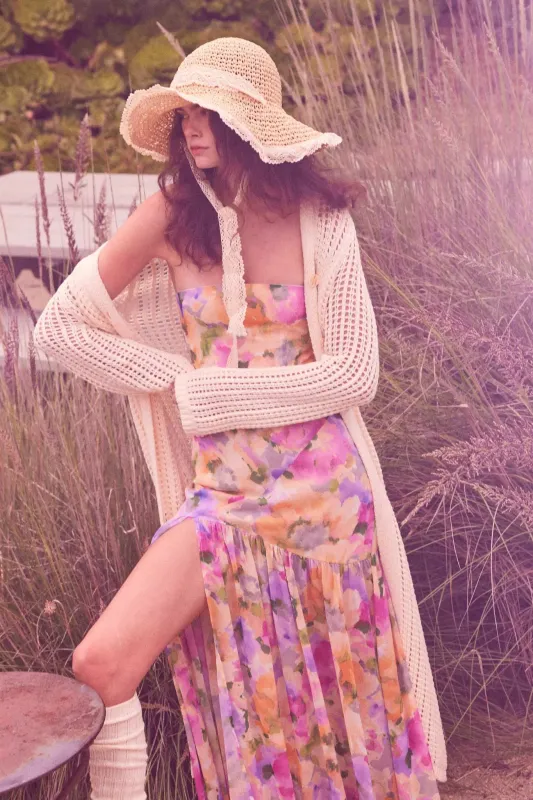 Beautiful Truth Crochet Knit Duster Cardigan sold by Promesa