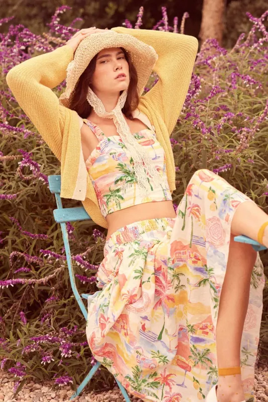 Personal Paradise Tropical-Print Cropped Cami Top sold by Promesa