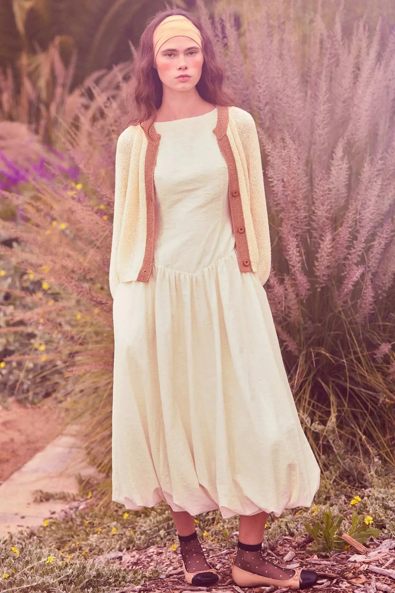 Natural Beauty Boatneck Bubble Midi Dress sold by Promesa product image thumbnail 2