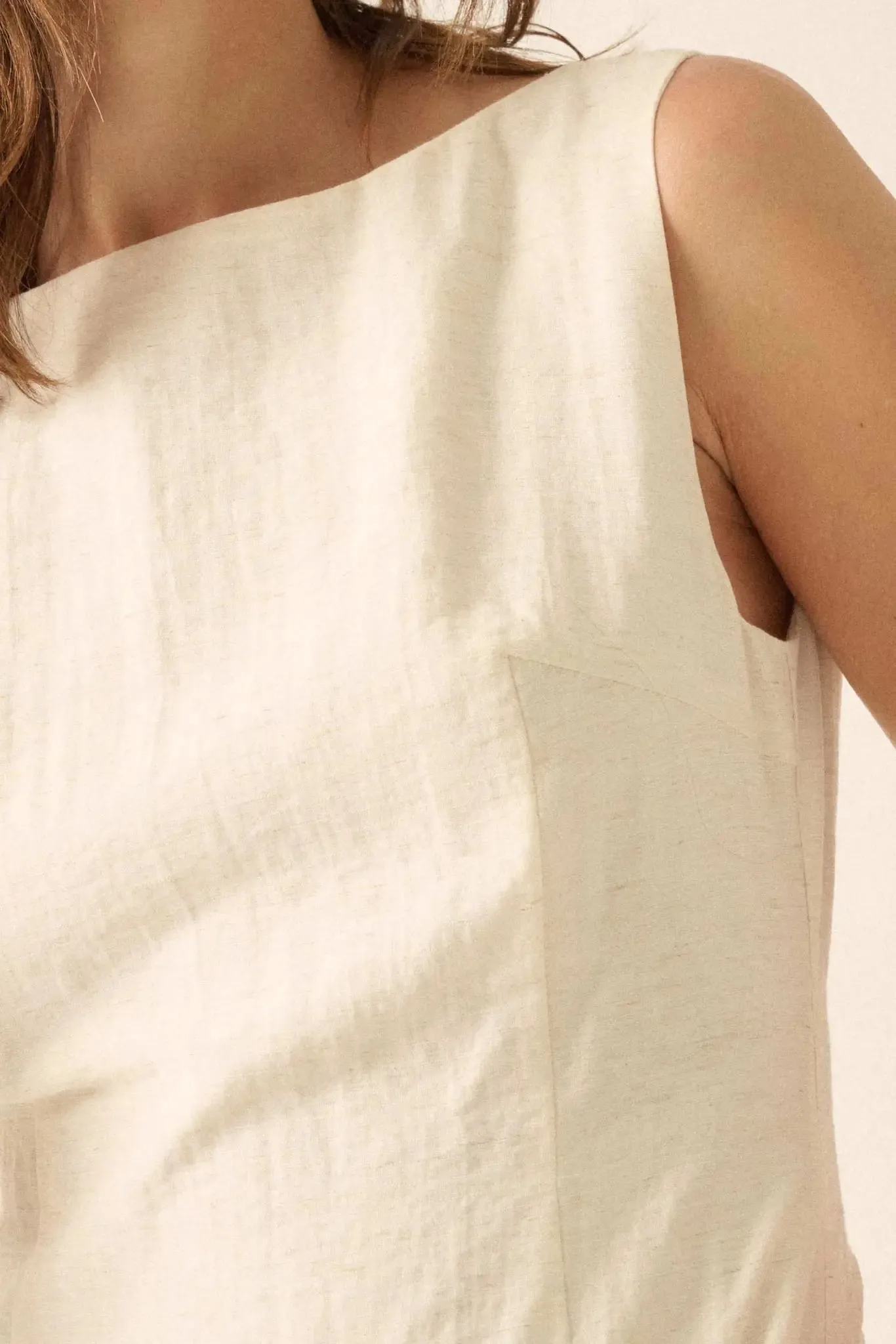 Natural Beauty Boatneck Bubble Midi Dress sold by Promesa product image thumbnail 5