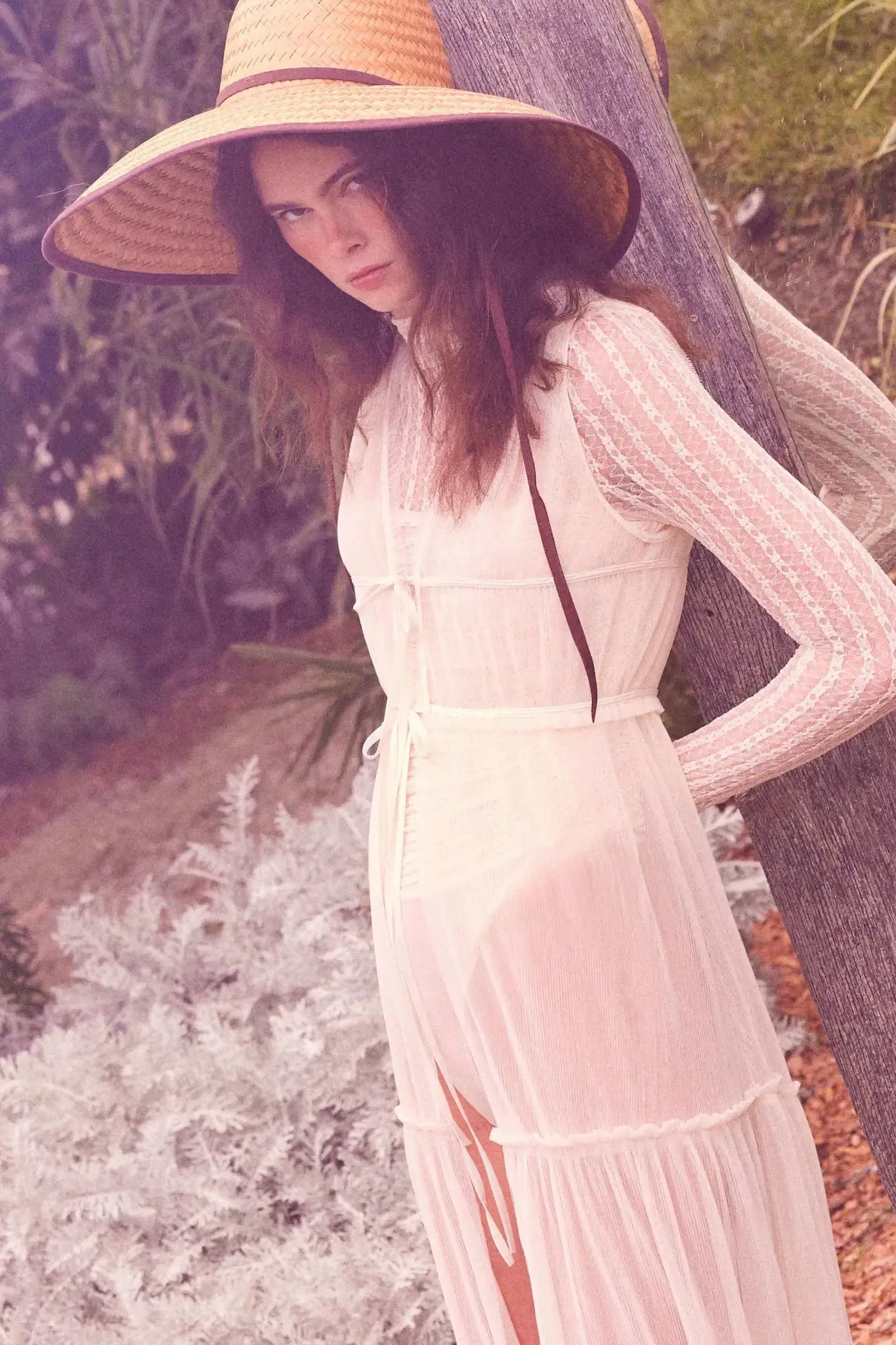 Softest Sigh Sheer Tulle Tie-Front Maxi Top sold by Promesa product image thumbnail 2