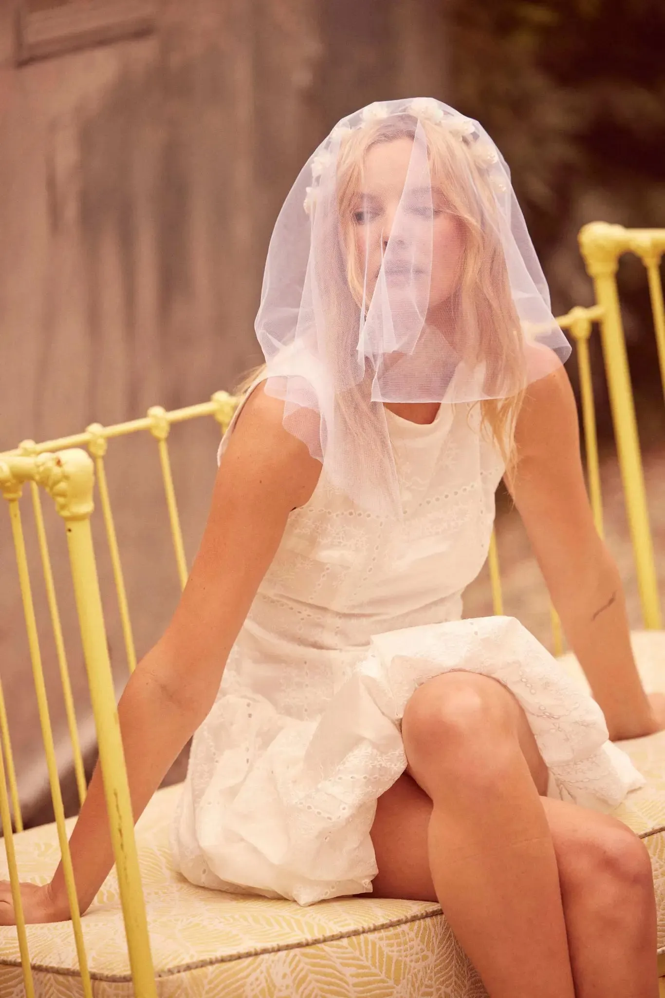 Pure Love Eyelet Lace Boatneck Bubble Mini Dress sold by Promesa product image thumbnail 2