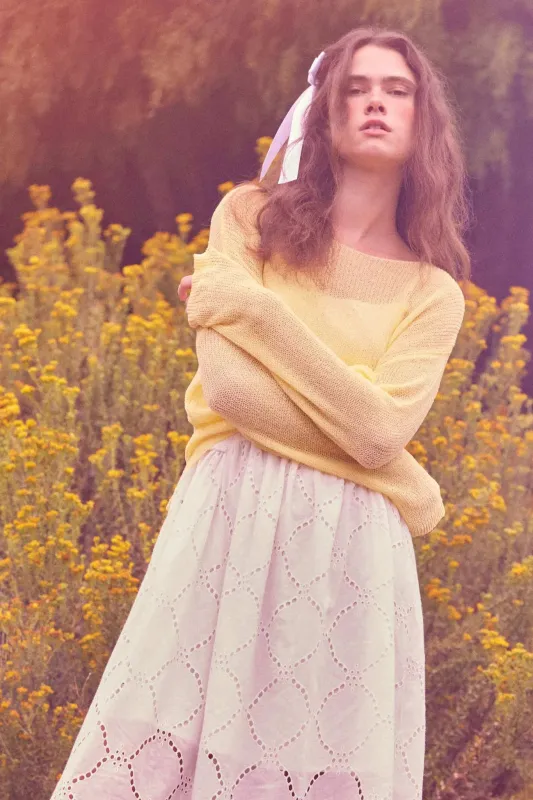 Sheer We Go Lightweight Knit Loose-Fit Sweater sold by Promesa