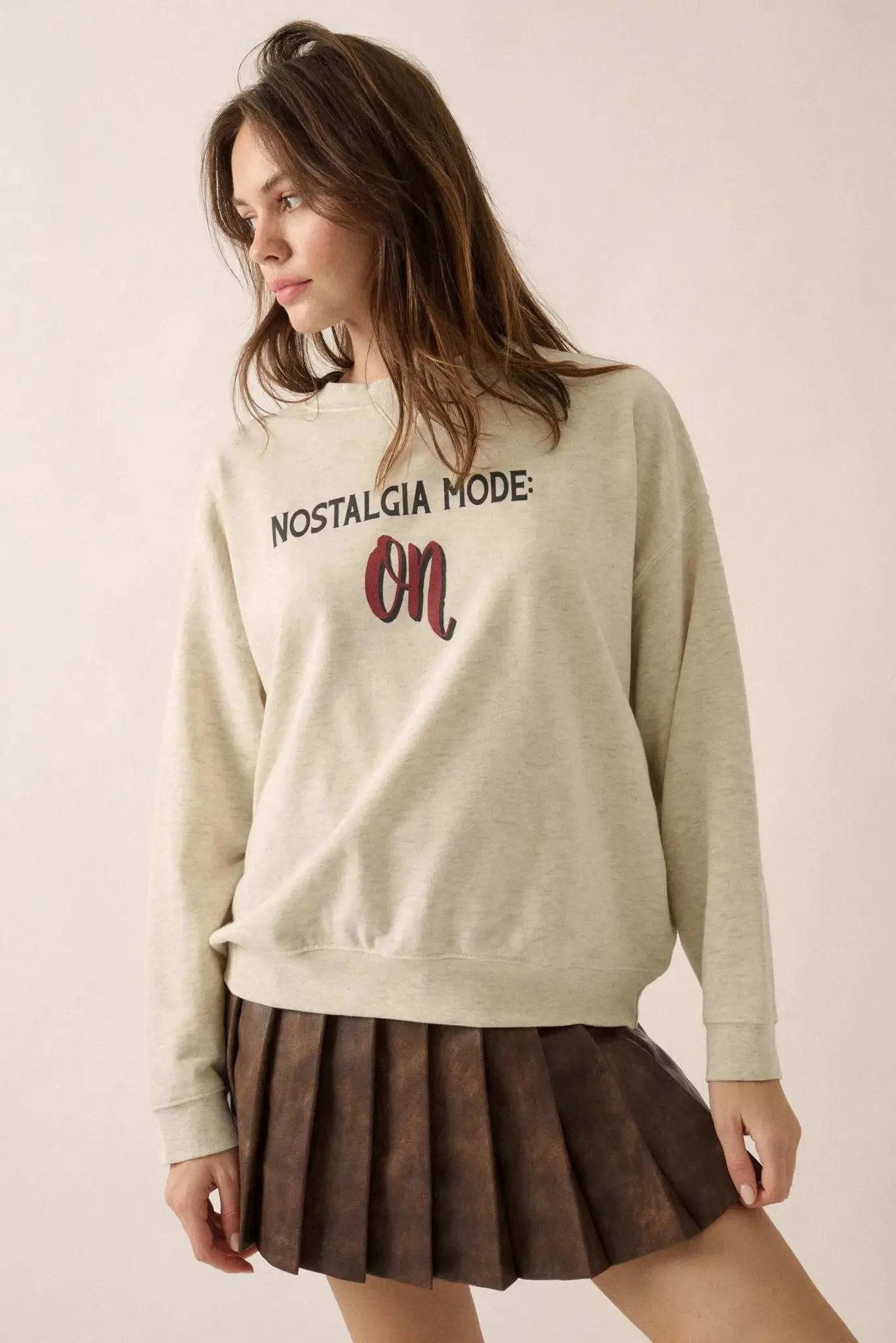 Nostalgia Mode On French Terry Graphic Sweatshirt sold by Promesa product image thumbnail 3