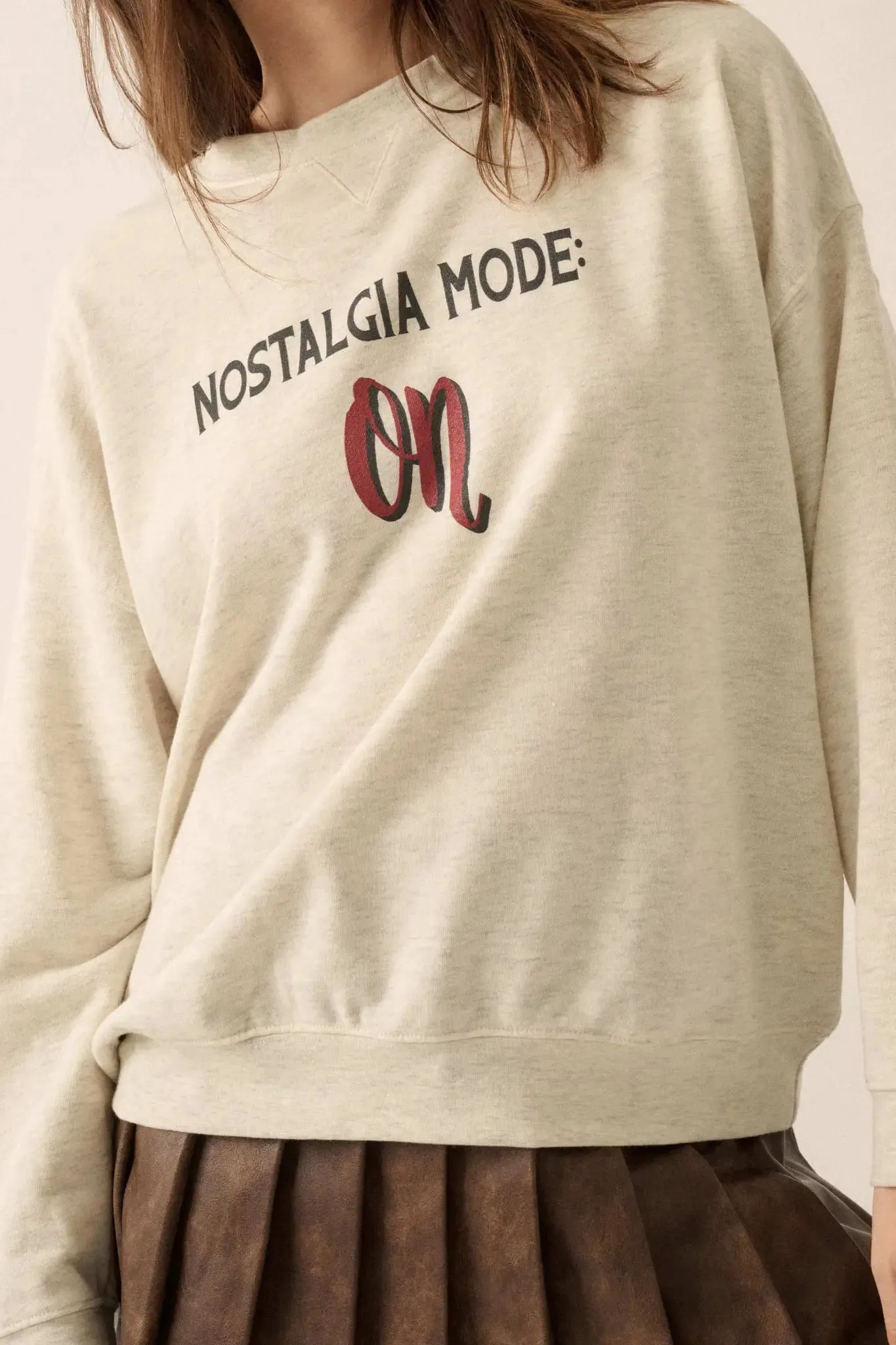 Nostalgia Mode On French Terry Graphic Sweatshirt sold by Promesa product image thumbnail 2