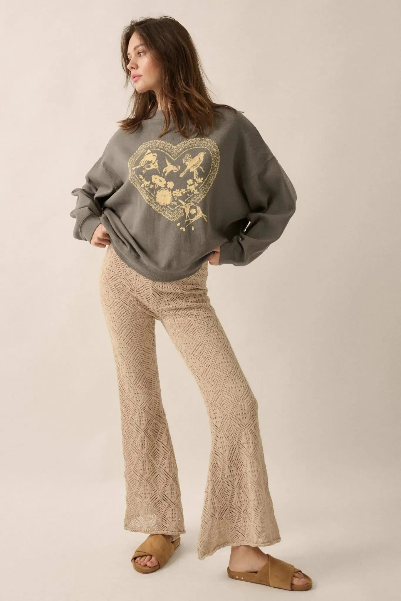 Rare Bird Oversize Thermal Graphic Top sold by Promesa product image thumbnail 4